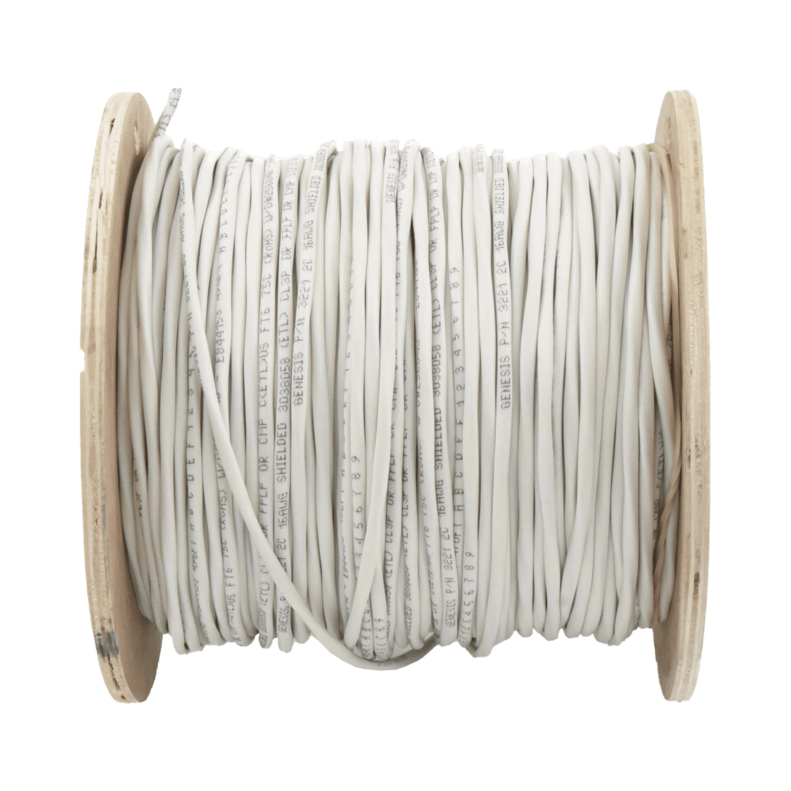 Bobina de 152 Metros de Cable / 2 x 16 AWG / BLINDADO / PLENUM / Color Blanco / Para Aplicaciones de Audio, Seguridad y Control 3221-5012 - GENESIS