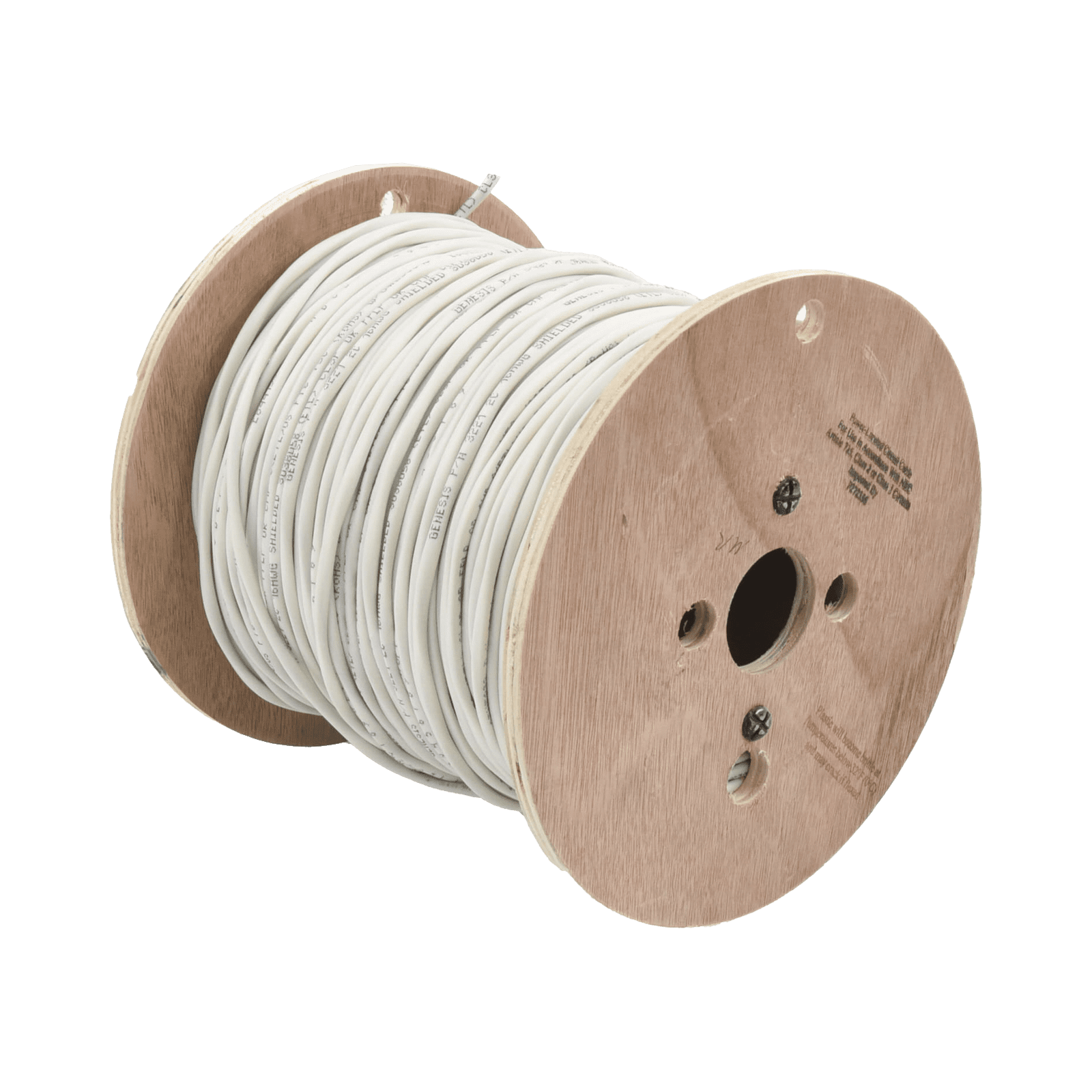 Bobina de 152 Metros de Cable / 2 x 16 AWG / BLINDADO / PLENUM / Color Blanco / Para Aplicaciones de Audio, Seguridad y Control 3221-5012 - GENESIS
