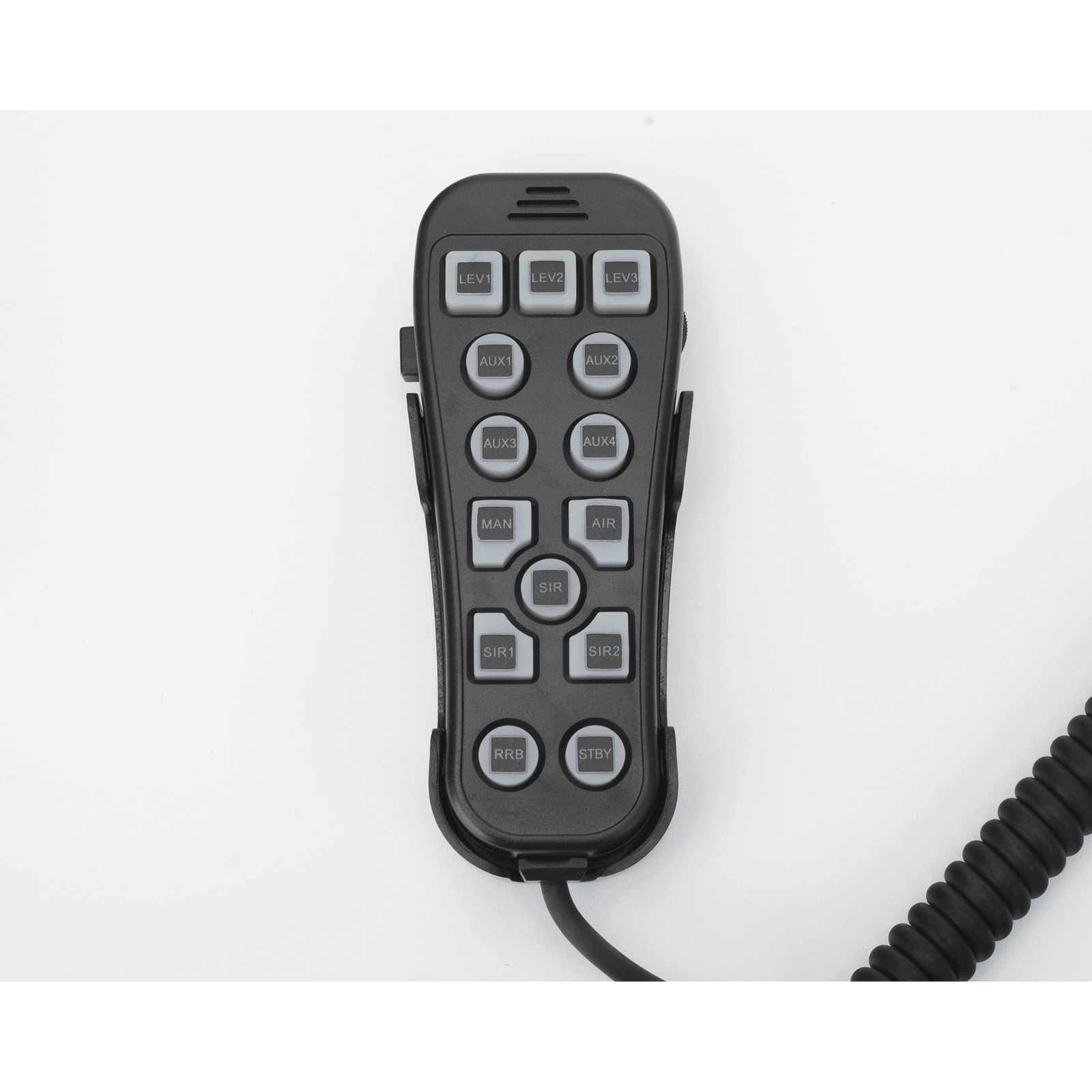 Sirena Vehicular H2 Covert ™ de 200W de Potencia, Con Controlador Unimando de 14 Botones Para Control de Tonos, 7 Salidas Auxiliares y Micrófono 3599L5 - ECCO