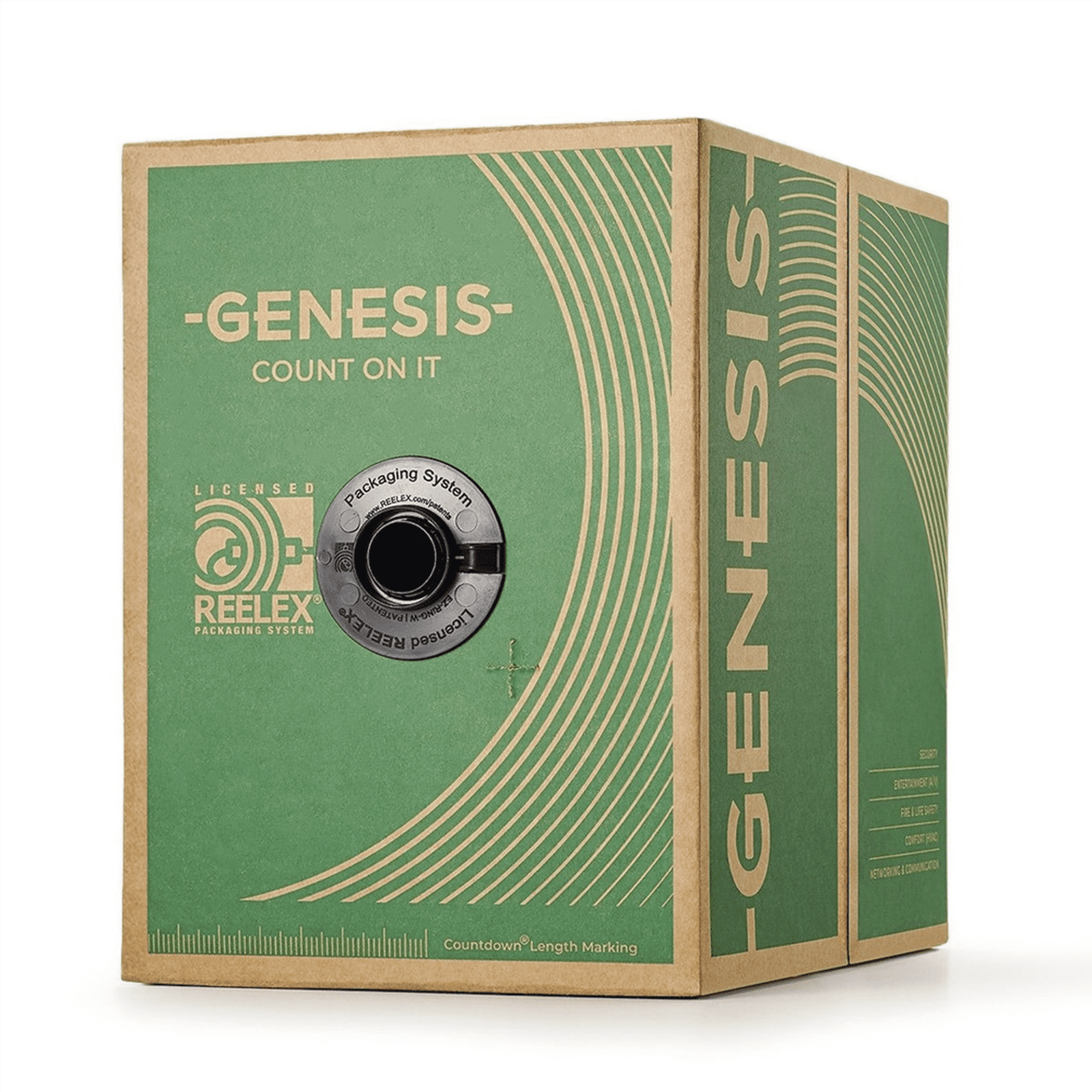 Bobina de 305 Metros de Alambre / 2 x 18 AWG / BLINDADO / Tipo FPLR / Color Rojo / Para Aplicaciones en Sistemas de Detección de Incendio y Sistemas de Evacuación 4402-1104 - GENESIS