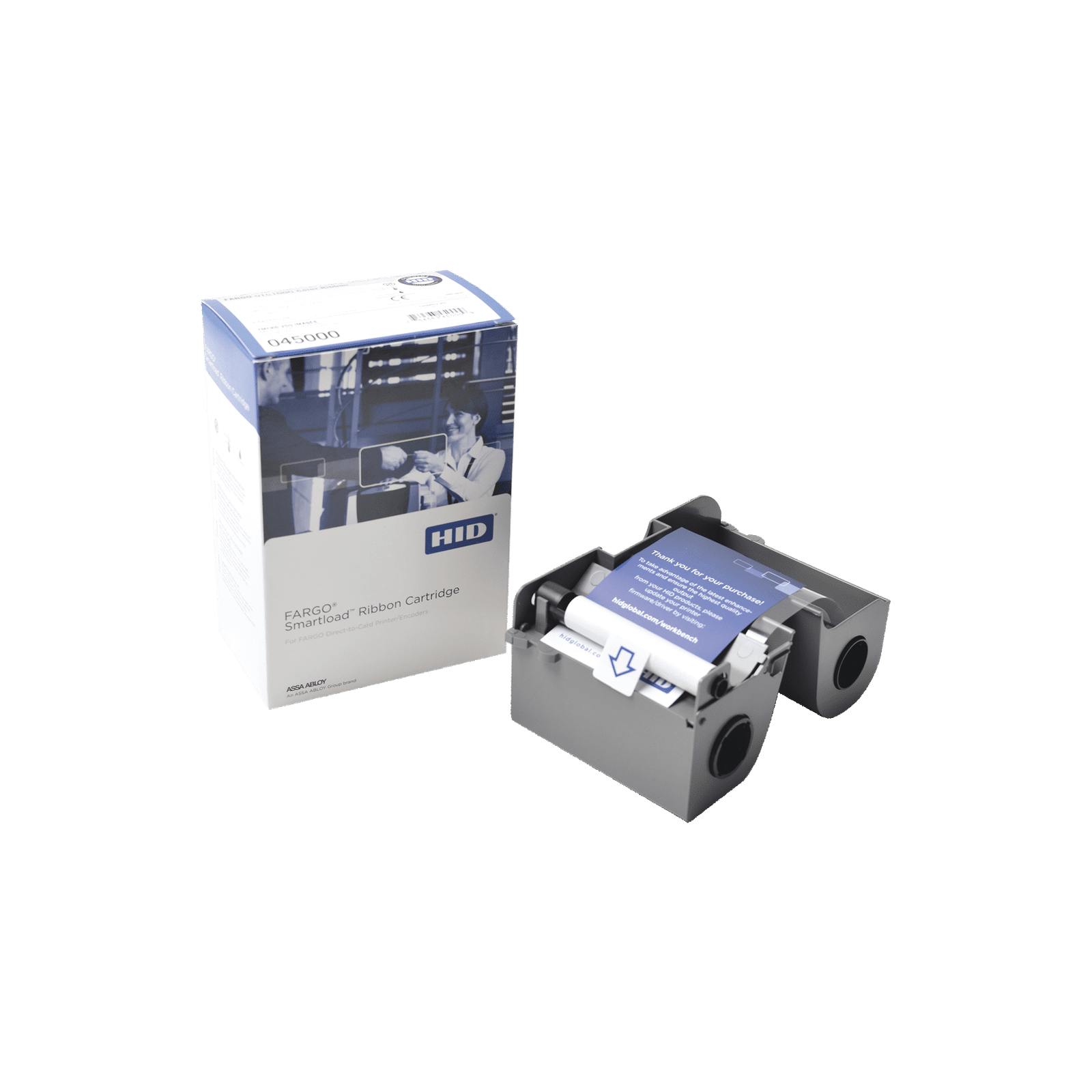 Ribbon para DTC1250e /DTC1000, YMCKO (Full Color)/ 250 imagenes para impresora DTC1250e 45000 - HID