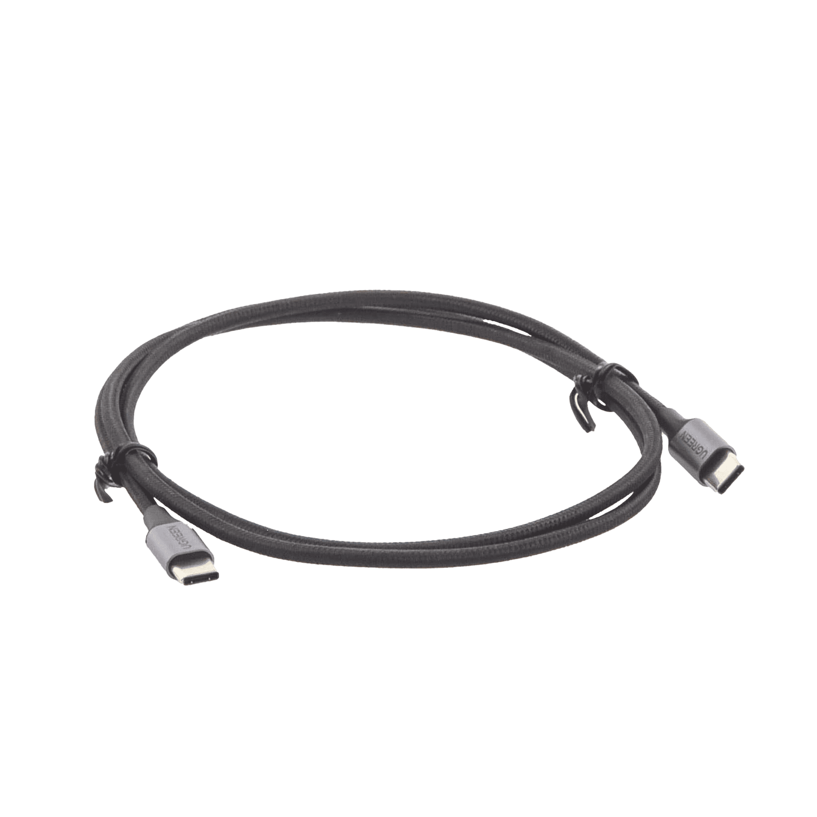 Cable USB-C a USB-C | 1 Metro | Transferencia de datos de 480 Mbps | Carga Rápida de hasta 60W | QC 4.0/3.0/2.0 | PD3.0 | FPC | AFC | Protección Integrada | Caja de Aluminio | Nylon Trenzado | Color Negro. 50150 - UGREEN