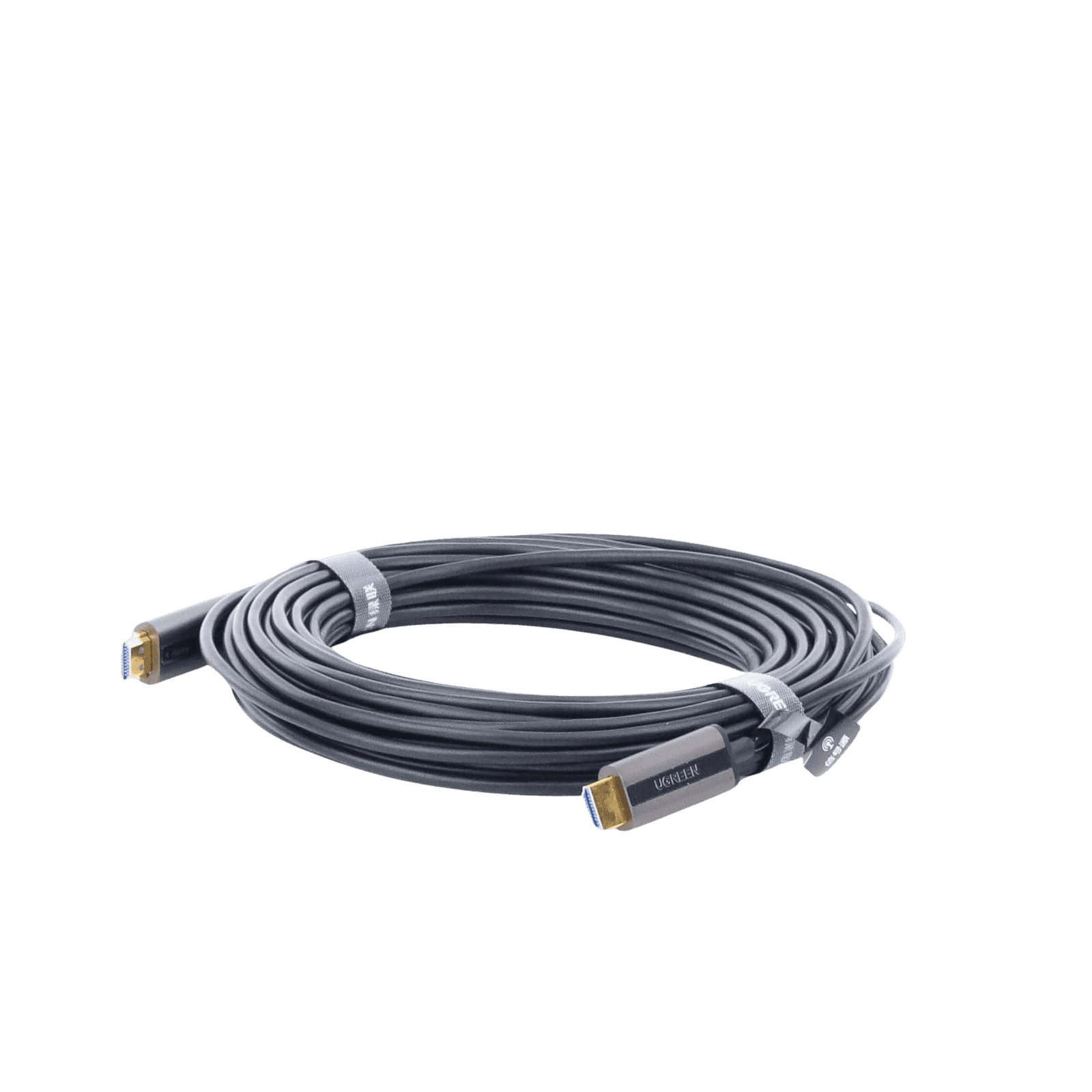 Cable HDMI de 15 Metros por Fibra Óptica 4K@60Hz | Fibra de 4 núcleos + Cobre estañado de 7 núcleos | Compatible con HDMI 2.0 | Alta velocidad 18 Gbps | 3D | HDR | Carcasa de Zinc | Premium | 2 Años de Garantía. 50215 - UGREEN