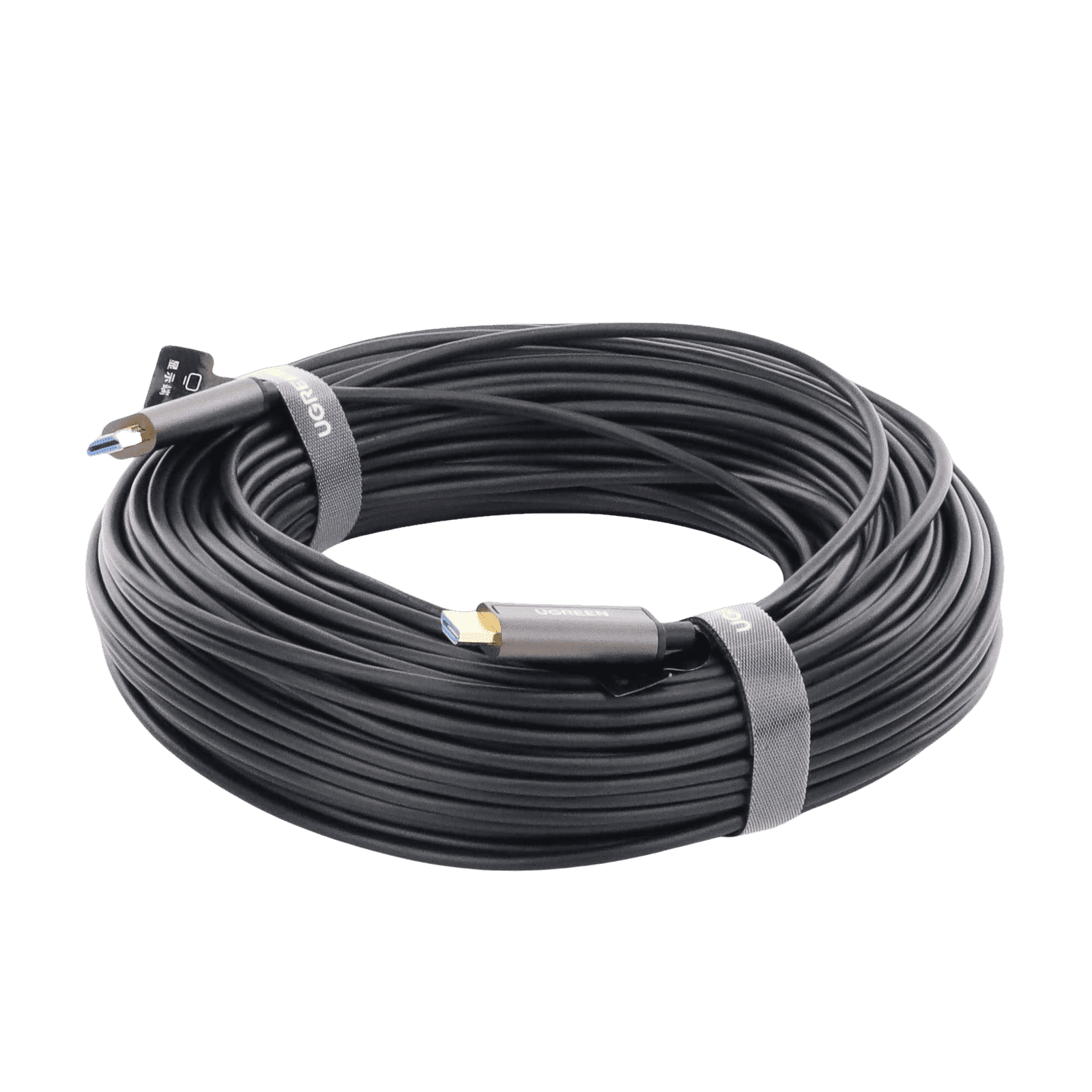 Cable HDMI de 50 Metros por Fibra Óptica 4K@60Hz | Fibra de 4 núcleos + Cobre estañado de 7 núcleos | Compatible con HDMI 2.0 | Alta velocidad 18 Gbps | 3D | HDR | Carcasa de Zinc | Premium | 2 Años de Garantía. 50219 - UGREEN