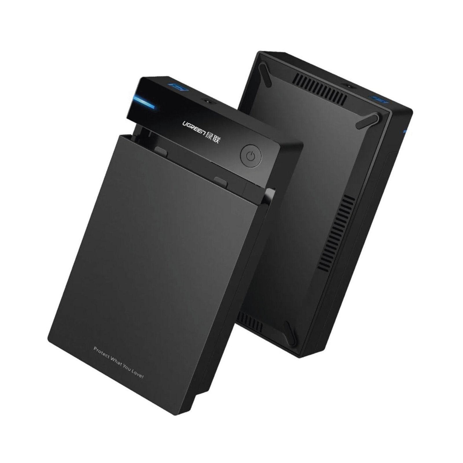 Carcasa de Disco Duro para 3.5″ y 2.5″ (Enclosure) | Con Cable USB 3.0 | Para HDD 3.5″ / SSD 2.5″ | SATA I/II/III | UASP | Hasta 16 TB | Compatible con Windows, Linux, Mac OS | No Requiere Controlador | Cable 1m | Incluye Adaptador d 50423 - UGREEN