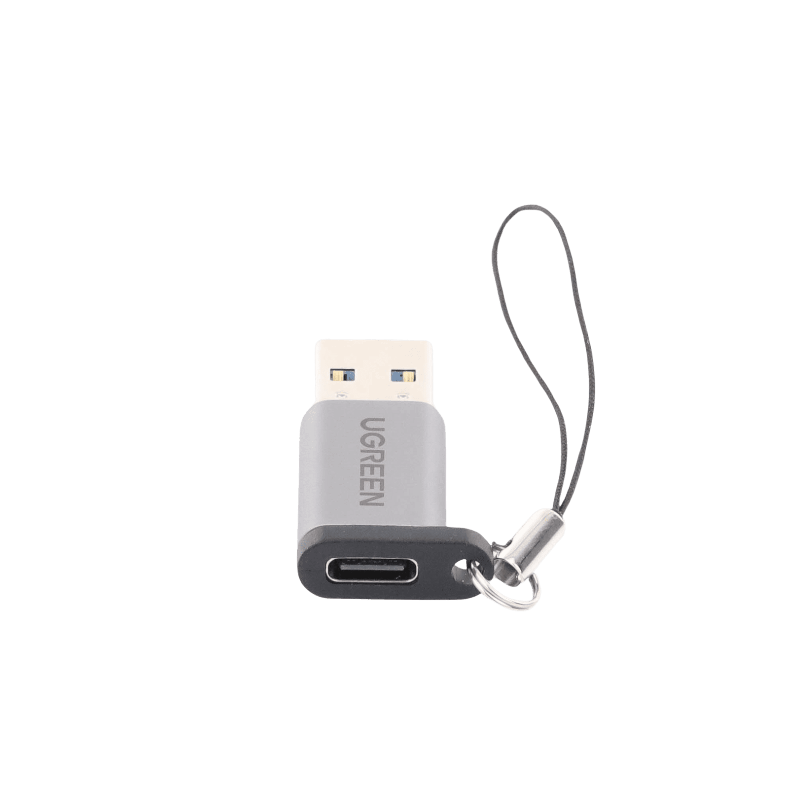 Adaptador USB 3.0 Macho a USB-C 3.1 Tipo C Hembra |Carga y Sincronización de Datos | Admite Corriente de 3A | Transferencia de hasta 5 Gbps | Amplia Compatibilidad | Chip VL160 | Caja de Aluminio | Color Gris 50533 - UGREEN