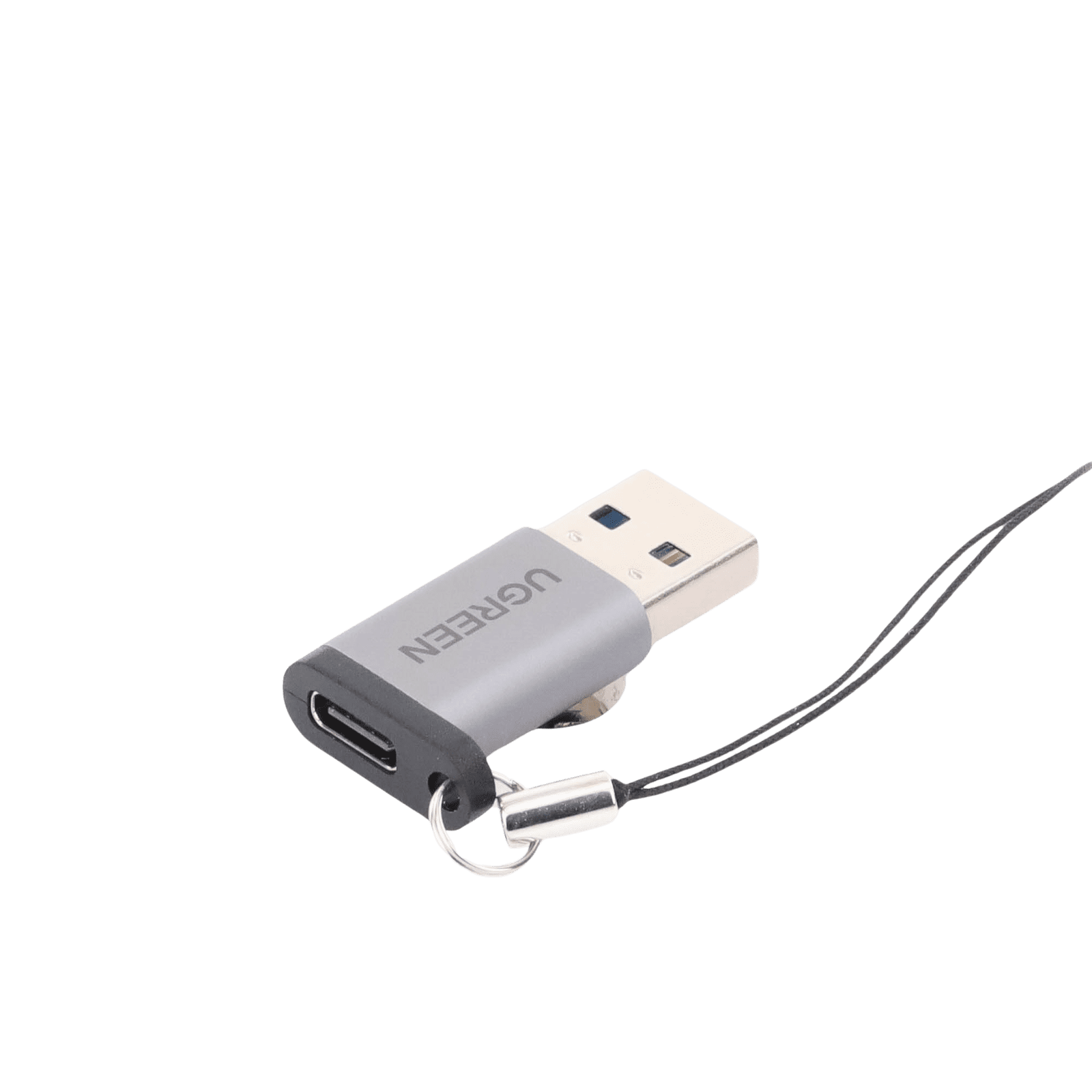 Adaptador USB 3.0 Macho a USB-C 3.1 Tipo C Hembra |Carga y Sincronización de Datos | Admite Corriente de 3A | Transferencia de hasta 5 Gbps | Amplia Compatibilidad | Chip VL160 | Caja de Aluminio | Color Gris 50533 - UGREEN