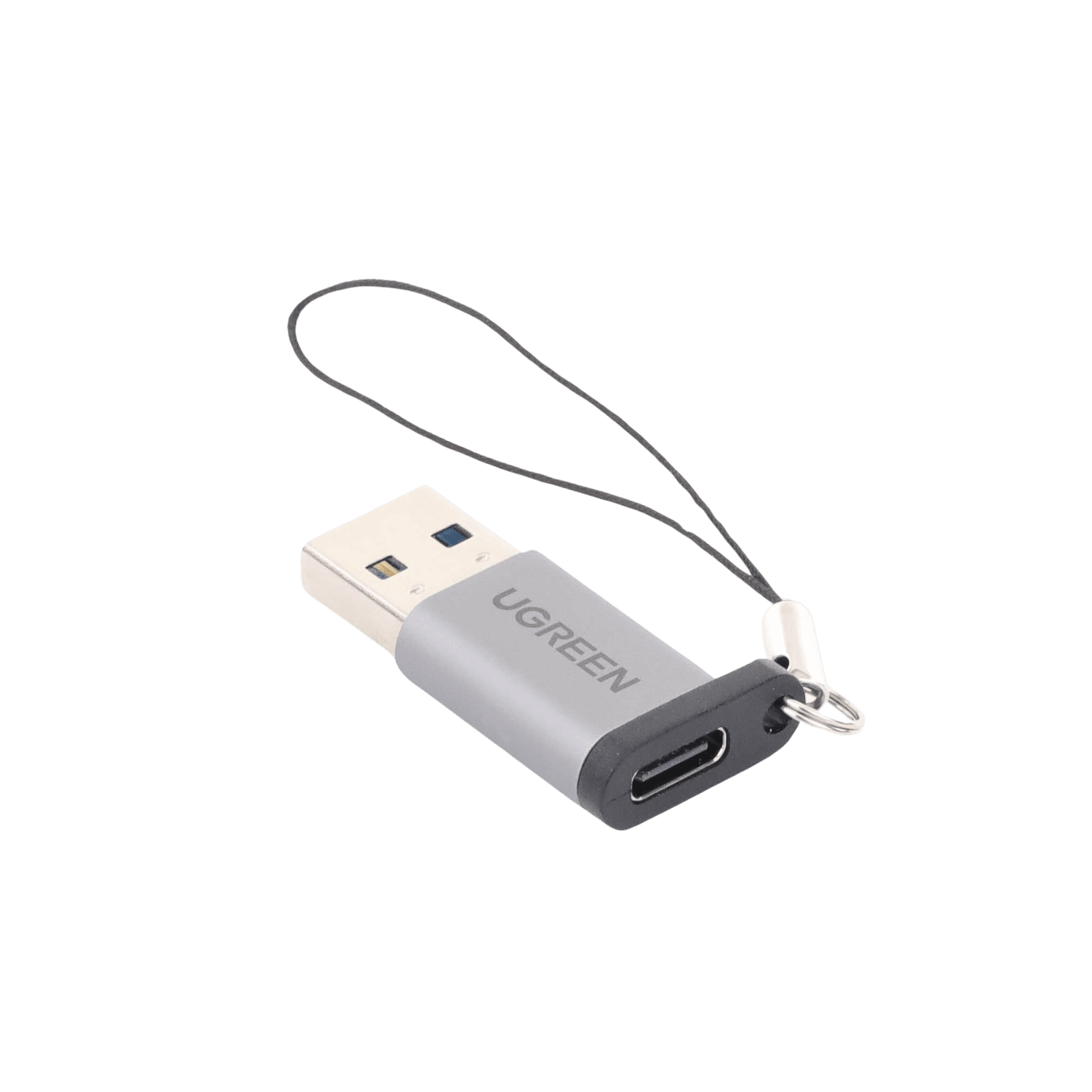 Adaptador USB 3.0 Macho a USB-C 3.1 Tipo C Hembra |Carga y Sincronización de Datos | Admite Corriente de 3A | Transferencia de hasta 5 Gbps | Amplia Compatibilidad | Chip VL160 | Caja de Aluminio | Color Gris 50533 - UGREEN