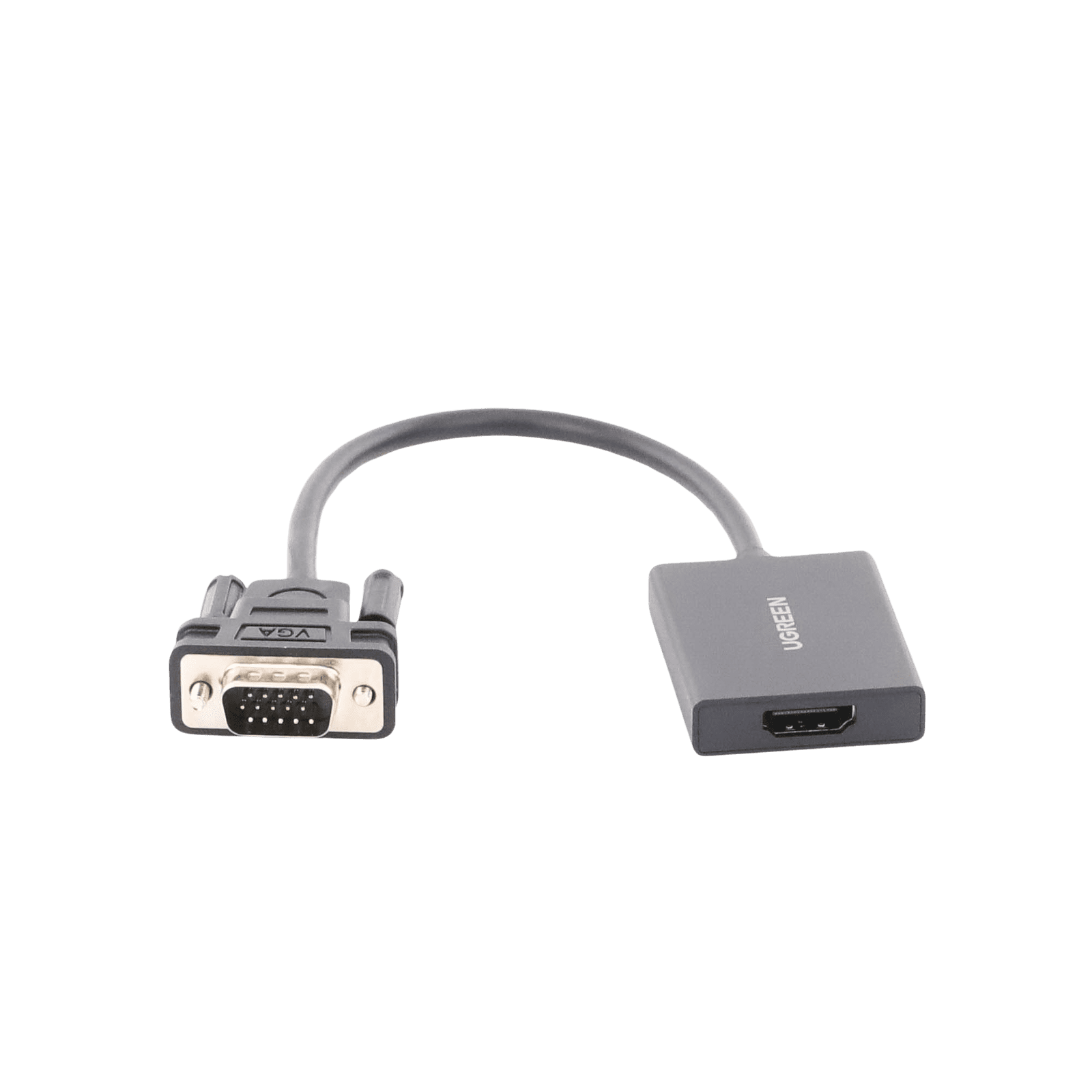Entrada: VGA Macho / Salida: HDMI Hembra / Resolución de 1080P@60Hz / Puerto Estéreo de 3.5 mm / Plug and Play, Sin Controlador / Longitud del Cable 15 cm. / Incluye Cable de Alimentacion USB / Incluye Cable de Audio de 3.5mm. 50945 - UGREEN