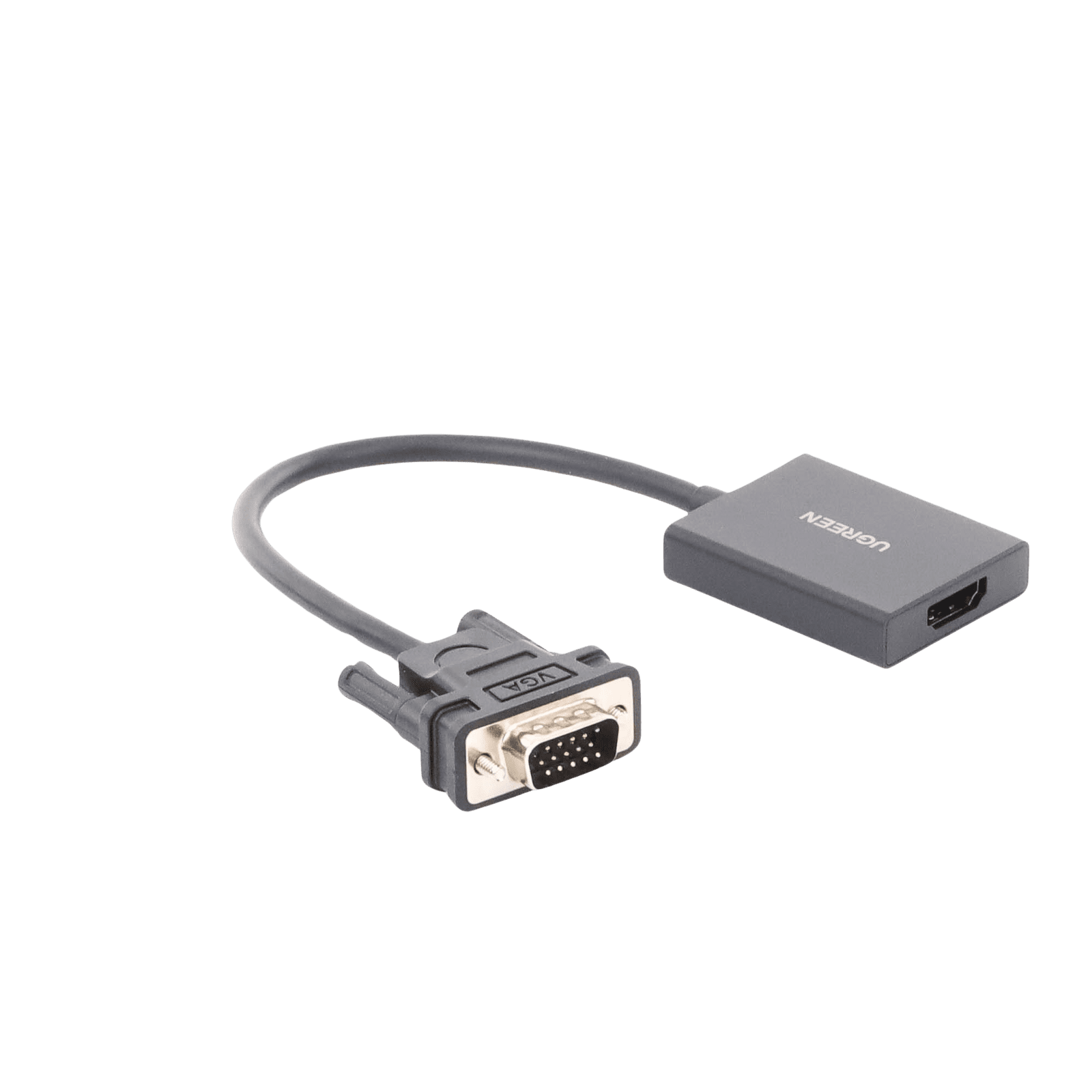 Entrada: VGA Macho / Salida: HDMI Hembra / Resolución de 1080P@60Hz / Puerto Estéreo de 3.5 mm / Plug and Play, Sin Controlador / Longitud del Cable 15 cm. / Incluye Cable de Alimentacion USB / Incluye Cable de Audio de 3.5mm. 50945 - UGREEN