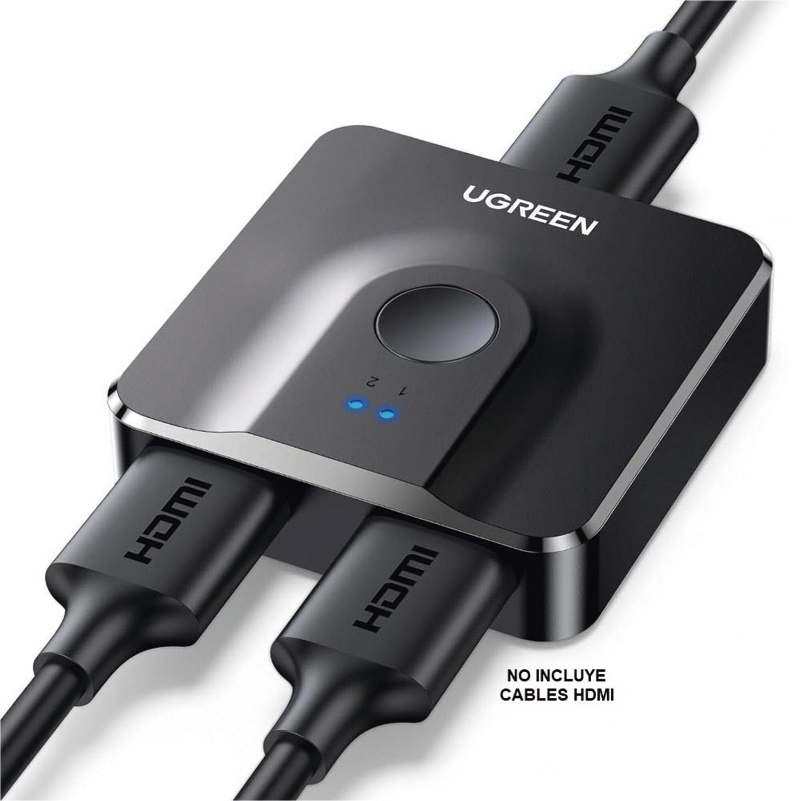 Switch/Divisor HDMI 4K 60Hz (Splitter) | Bidireccional (2 Entradas 1 Salida/1 Entrada 2 Salidas | Switch Conmutable | Led Indicador | 3D | HDR | Dolby Atmos | Potente Chip IC | Diseño Compacto | No Requiere Energía 50966 - UGREEN