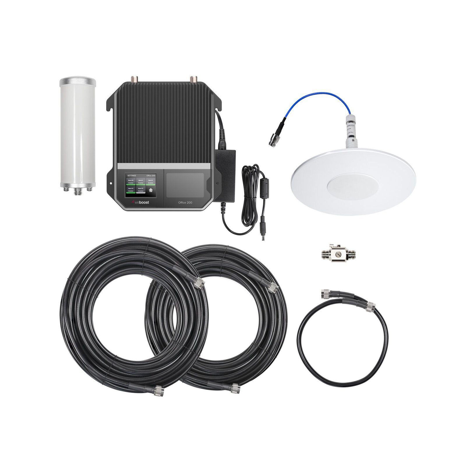 KIT Amplificador de señal celular 4G LTE, 3G y VOZ. Especial para cubrir áreas de hasta 1600 m² por ser de grado comercial e industrial. Soporta múltiples operadores, tecnologías y usuarios. 531-047 - WILSONPRO / WEBOOST