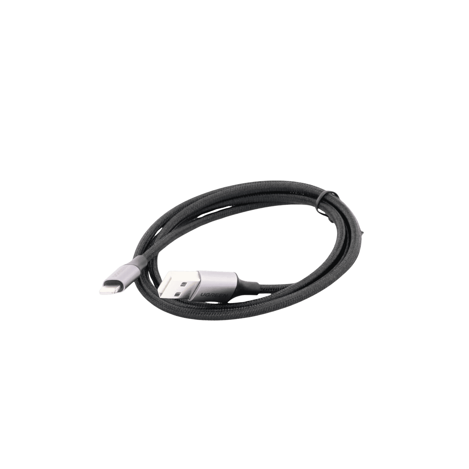 Cable USB-A a Lightning | 1 Metro | Certificado MFi | Carga Rápida 5V/2.4 A | 480 Mbps | Conector C94 | Adecuado para iPhone, iPad y iPod | Protección Integrada | Caja de Aluminio | Nylon Trenzado | Color Negro. 60156 - UGREEN