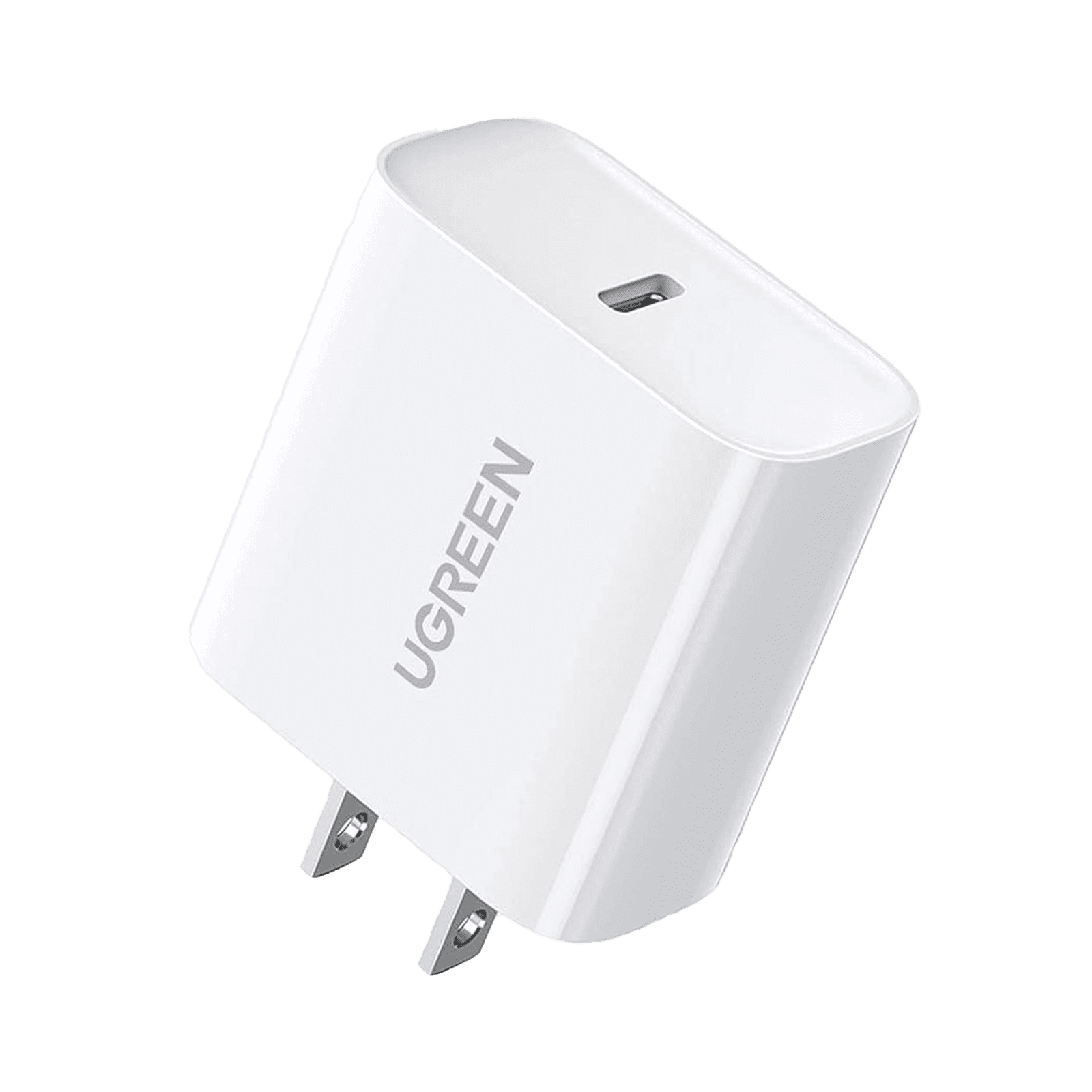 Cargador USB-C de 20W | 1 USB-C de Carga Rápida | QC4.0+ | PD3.0 | PPS | BC1.2| Carga Inteligente | Chip PWM | Múltiple Protección | Mayor Eficiencia Energética | Tamaño Compacto | Carcasa Ignifuga | Color Blanco. 60449B - UGREEN