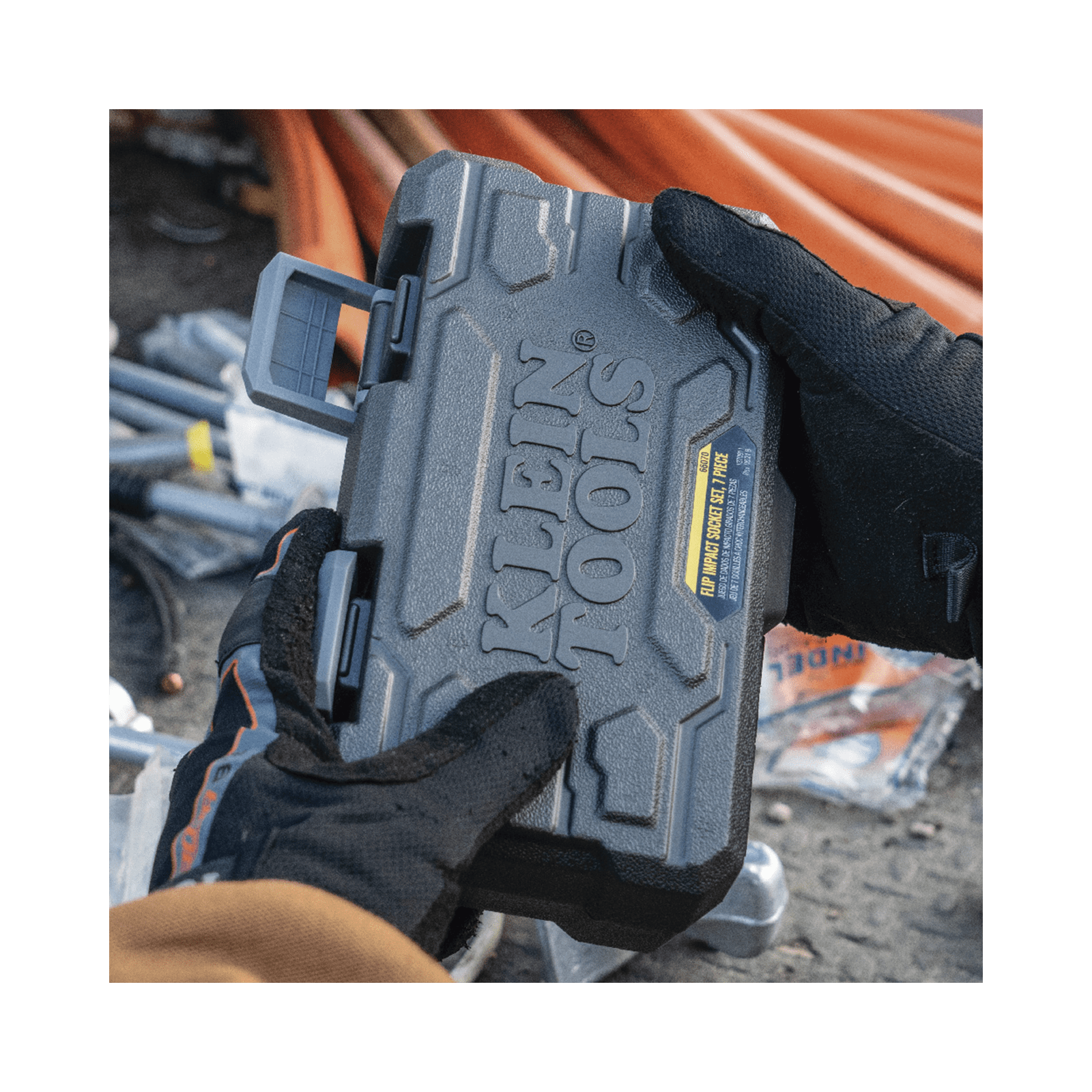 Juego de Dados de Impacto de 7 piezas, Medidas: 3/8 x 7/16”, 1/2 x 9/16”, 5/8 x 11/16”, 3/4 x 13/16”, y 7/8 x 15/16” 66070 - KLEIN TOOLS