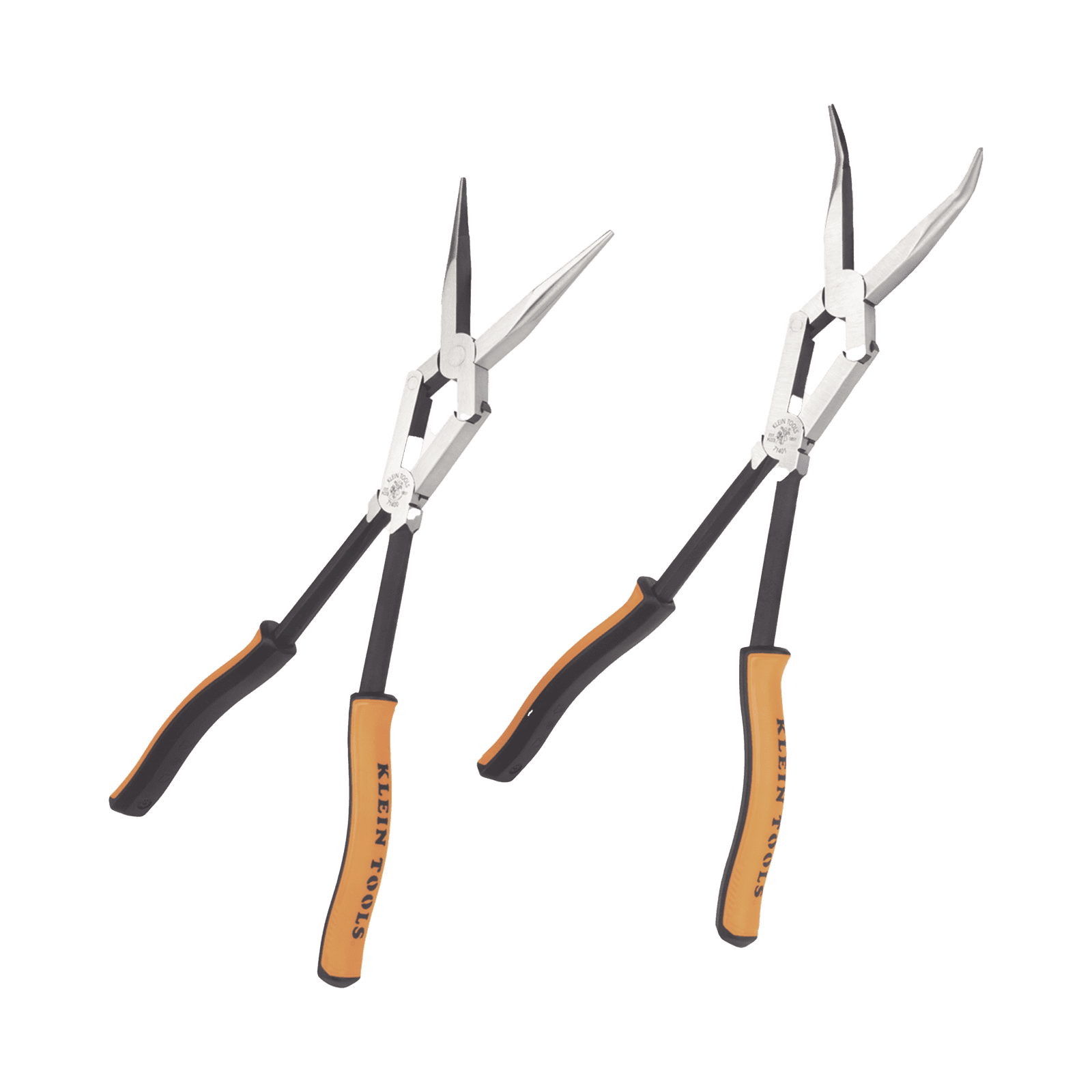 Juego de 2 Pinzas de Punta Doblada y Punta de Aguja de Gran Alcance 33 cm 71402 - KLEIN TOOLS