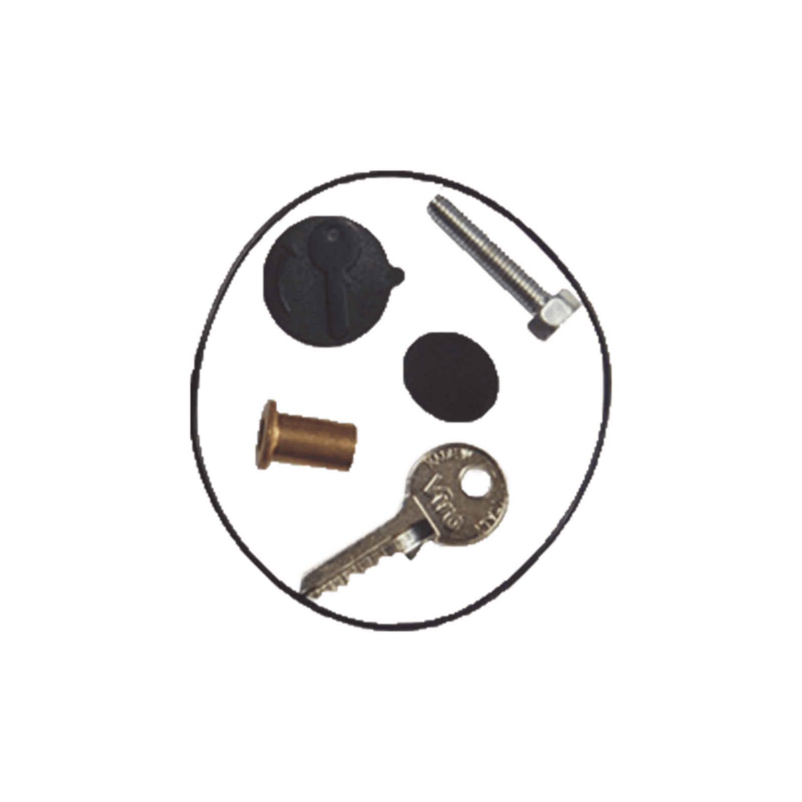 PERILLA DE DESBLOQUEO CON LLAVE Y TAPA PARA FAAC 740/741 729014 - FAAC