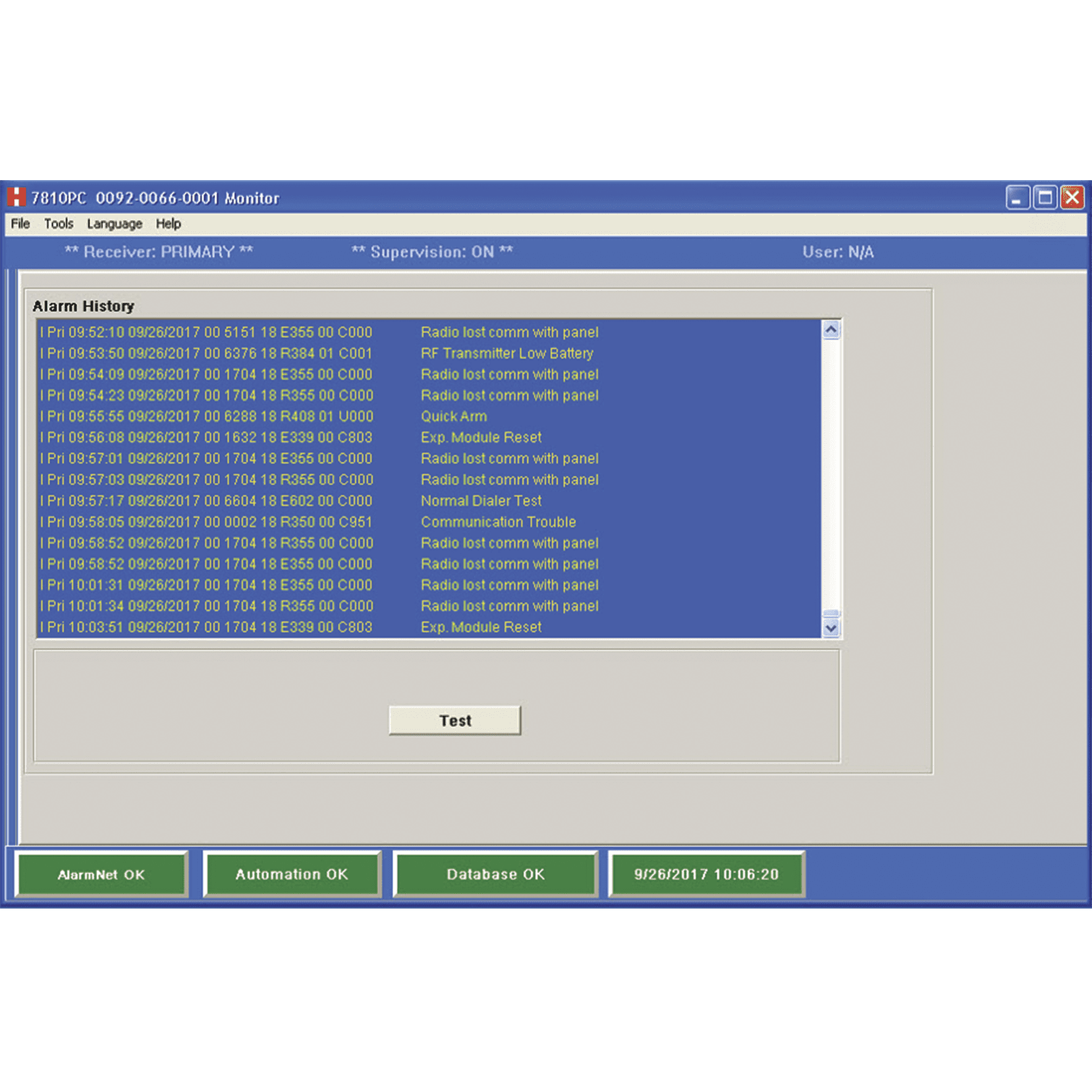 Software de Recepcion de Eventos de Alarma por IP o 3G/4G No requiere IP Publica Fija o Servicios de Nombres de Dominio DDNS 7810PC-AM - HONEYWELL HOME RESIDEO