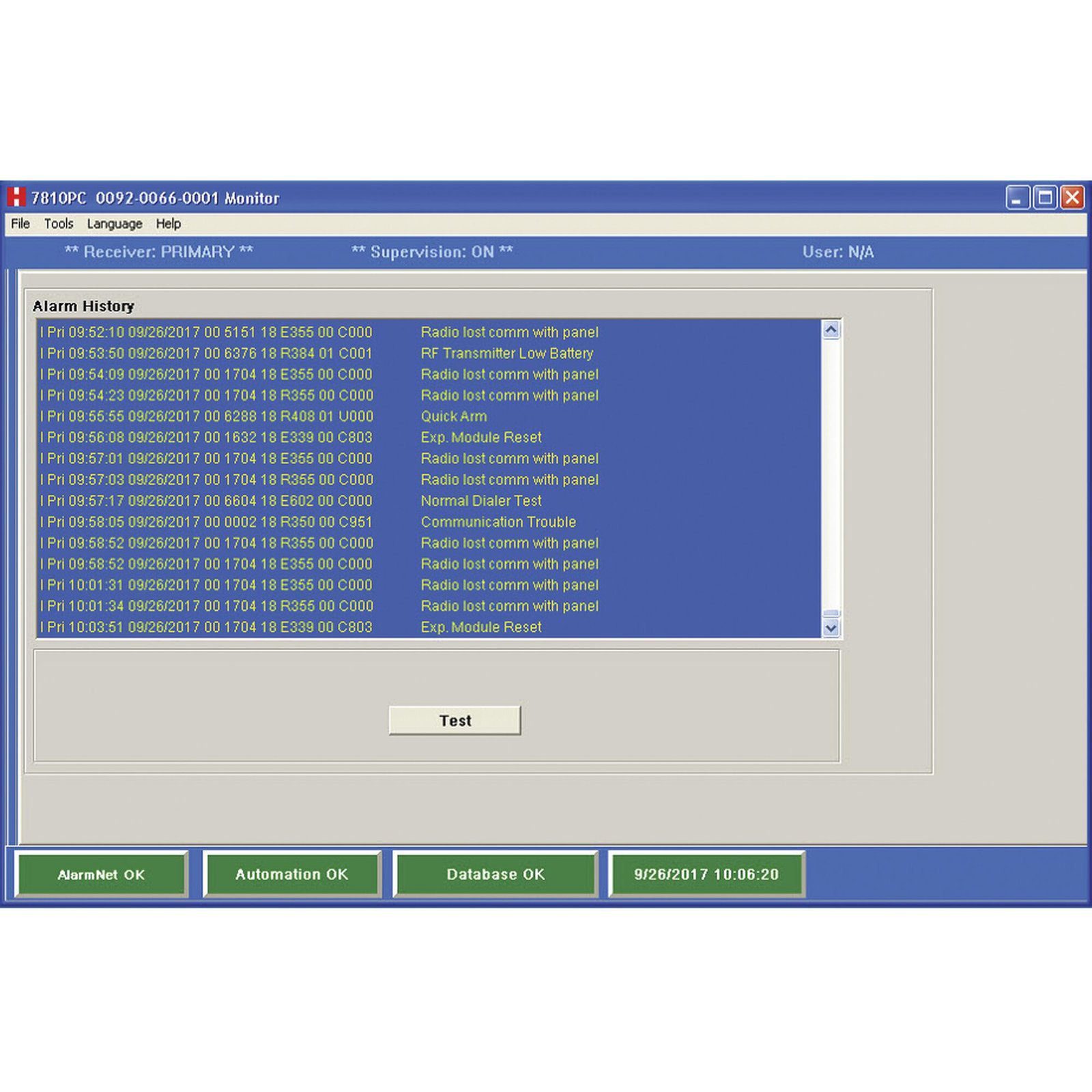 Software de Recepcion de Eventos de Alarma por IP o 3G/4G No requiere IP Publica Fija o Servicios de Nombres de Dominio DDNS 7810PC-AM - HONEYWELL HOME RESIDEO