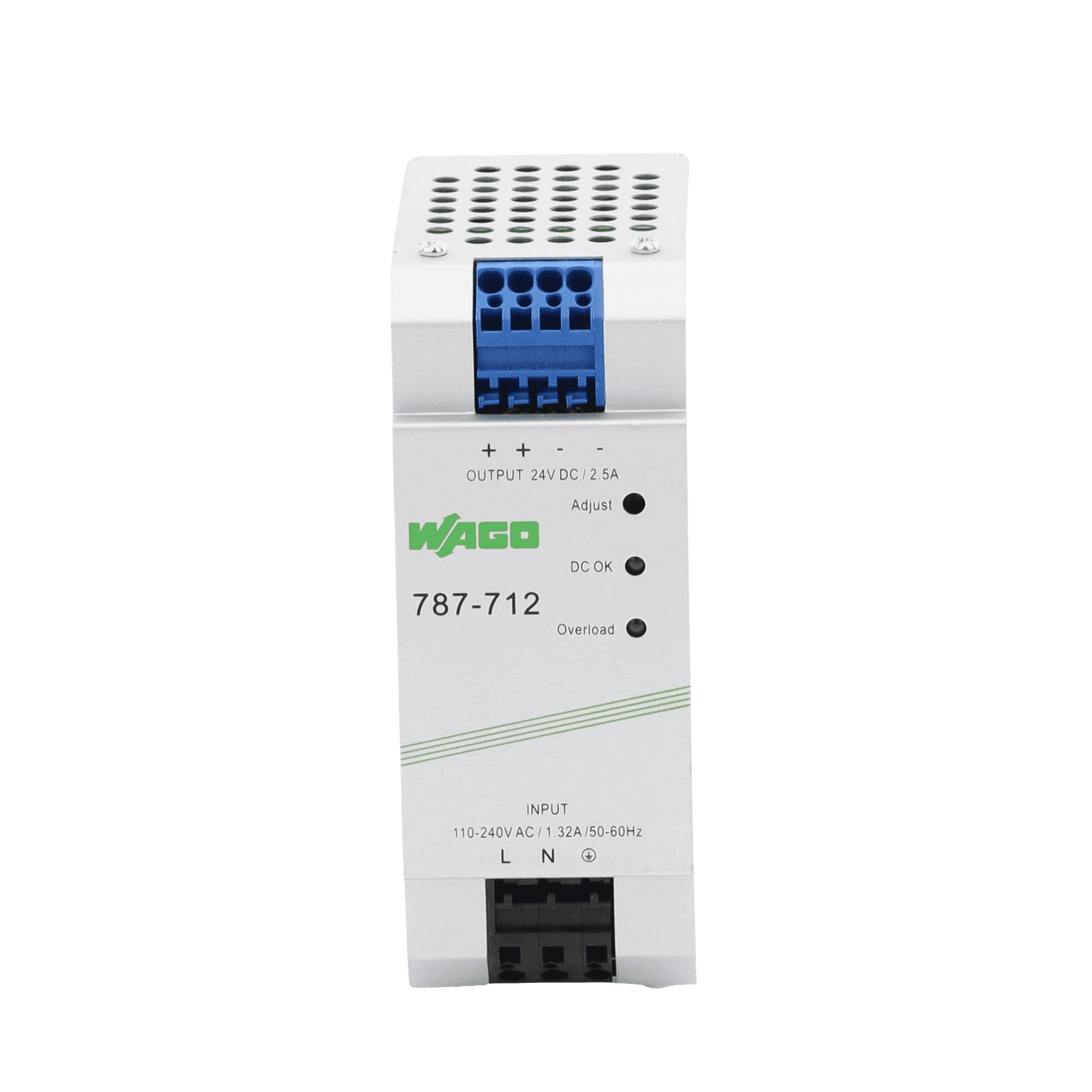 Fuente de alimentación; ECO; monofásico; Tensión de salida 24V DC; Corriente de salida 2,5A; DC-OK LED; 4,00 mm² 787-712 - WAGO