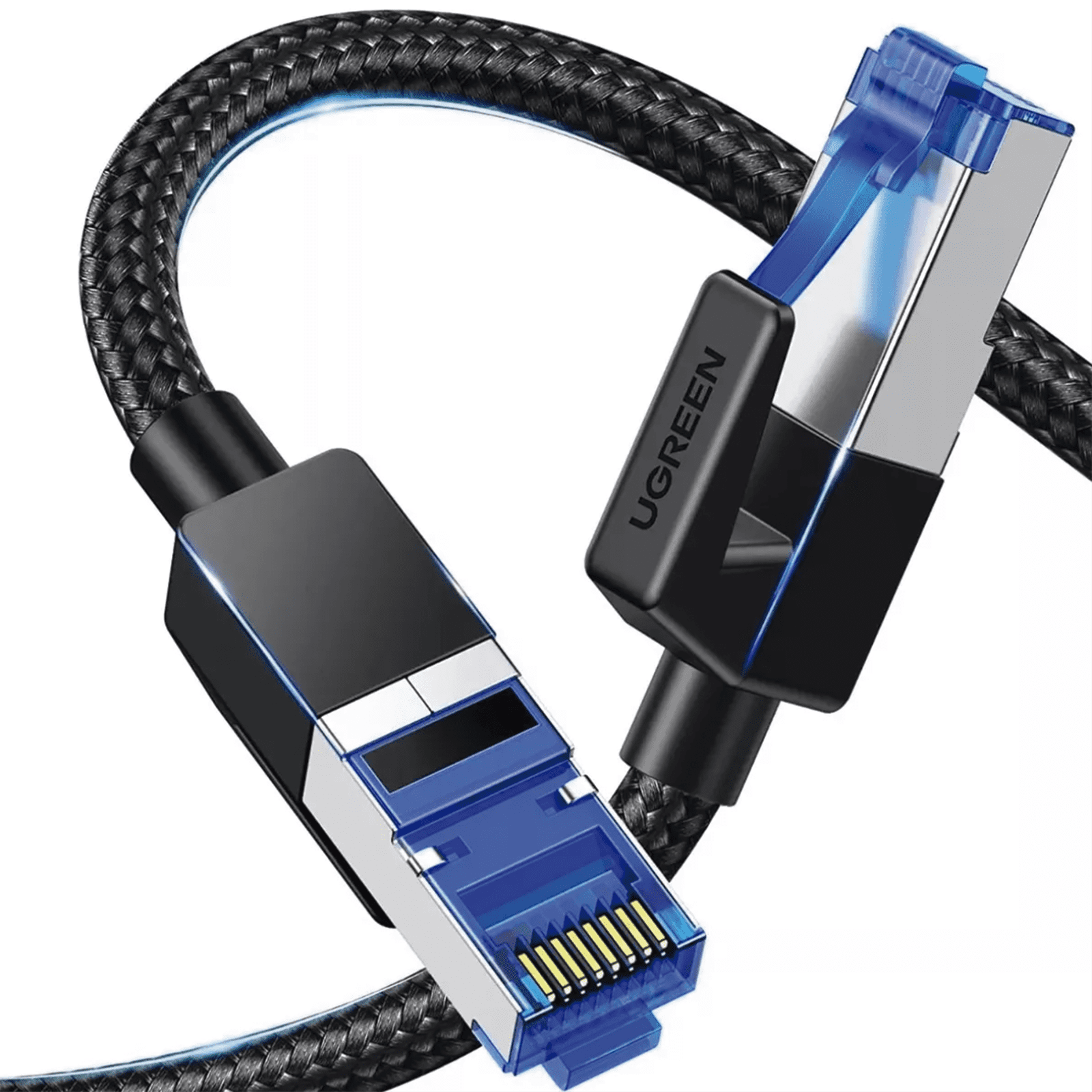 Cable Ethernet Cat8 CLASSâ? F/FTP Redondo con Malla de Nylon 1 Metro 80429 - UGREEN