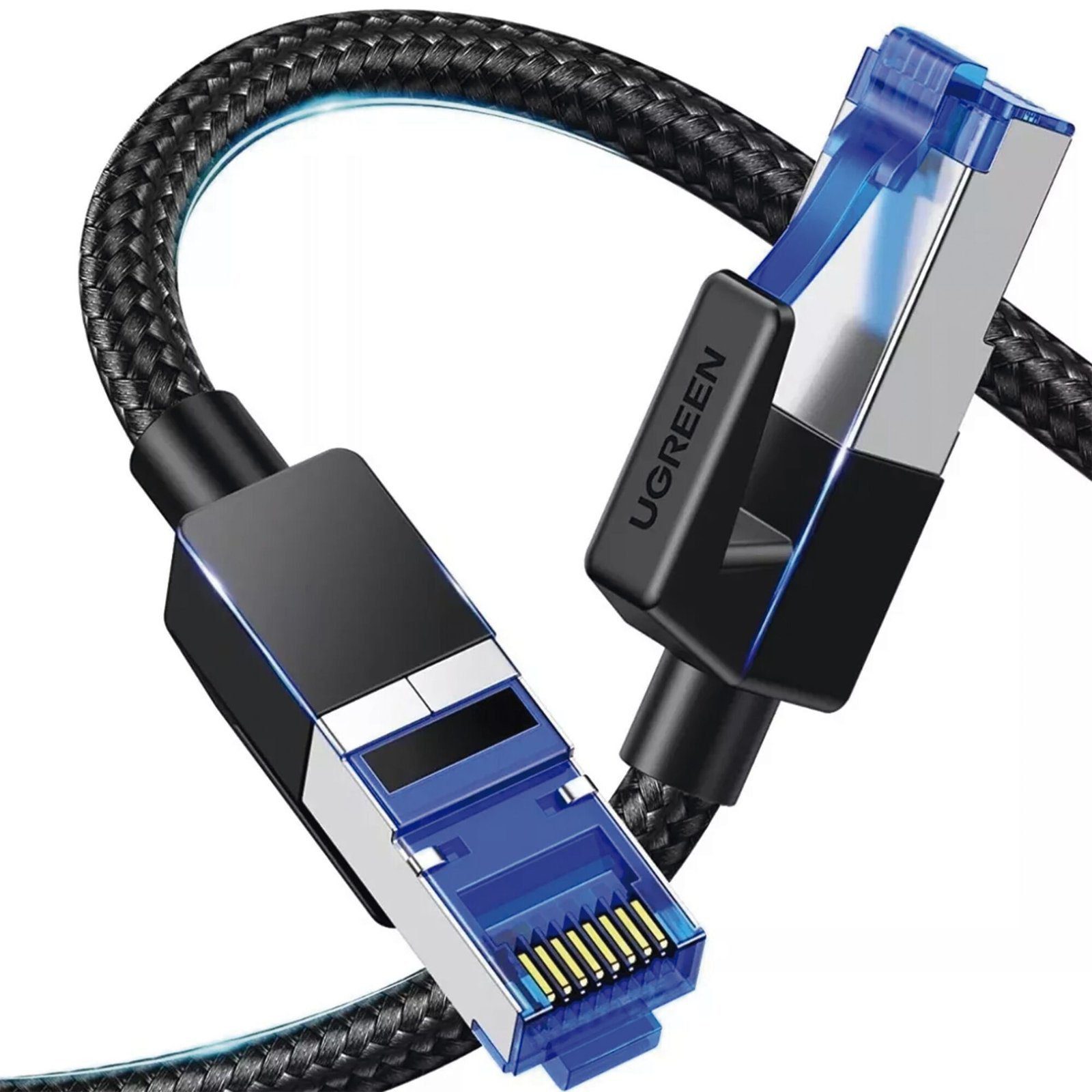 Cable Ethernet Cat8 CLASSâ? F/FTP Redondo con Malla de Nylon 5 Metros 80433 - UGREEN
