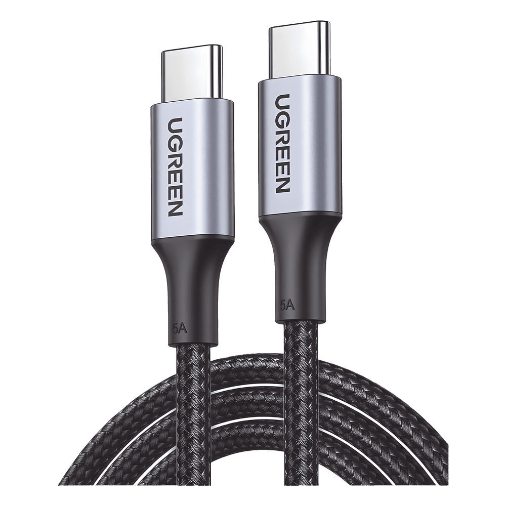 Cable USB-C a USB-C | 3 Metros | Carga Rápida de hasta 100W | Transferencia de datos 480 Mbps | PD3.0 | QC4.0/3.0/2.0 | FPC | AFC | Protección Integrada| Caja de Aluminio | Nylon Trenzado | Amplia Compatibilidad | Color Negro. 90120
