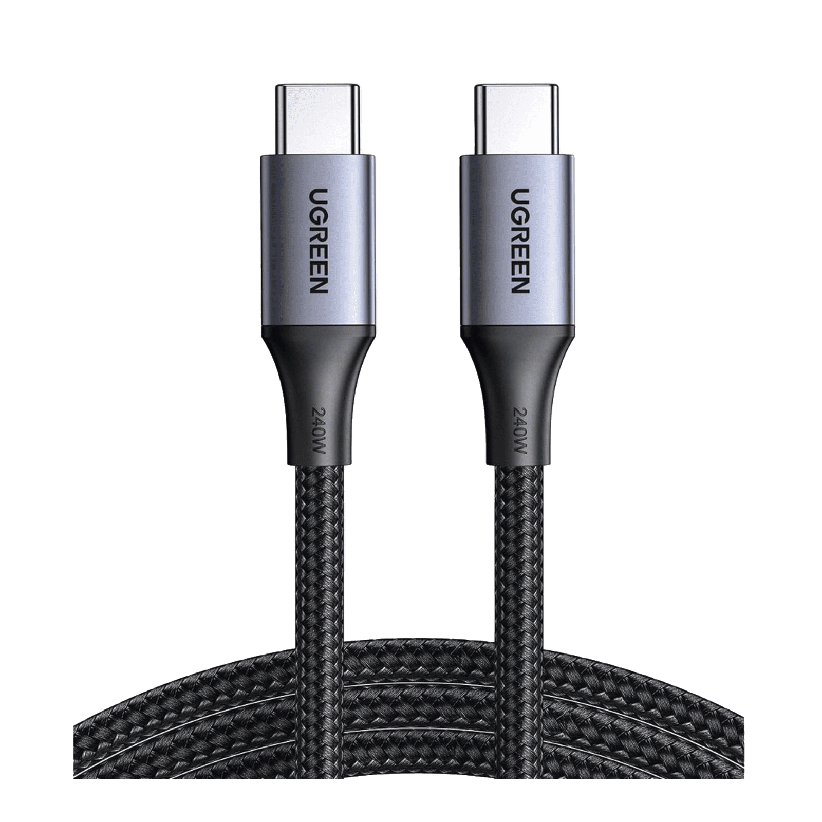 Cable USB-C a USB-C | 2 Metros | Potencia de Carga 240W | 48V/5A | PD3.1 /3.0 | 480 Mbps | Chip E-Market | Carcasa de Aluminio | Nylon Trenzado. 90440 - UGREEN