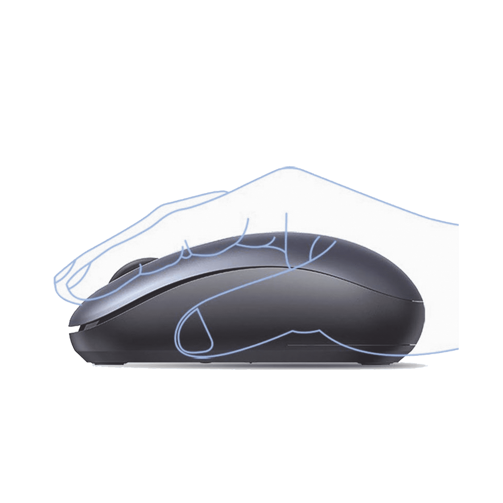Mouse Inalámbrico 2.4G 800/1200/1600/2400 DPI | Función de 3 botones | Alcance 10m | Silencioso | Ergonómico | Anti-caída y Anti-interferencias | Batería Alcalina AA incluida | Midnight Blue. 90550 - UGREEN