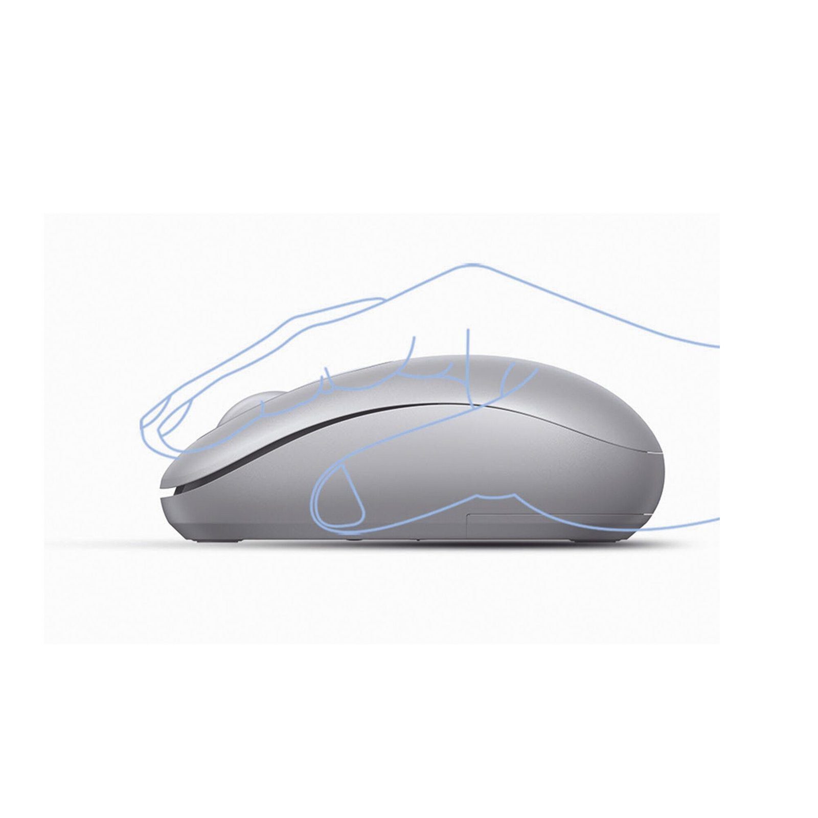 Mouse Inalámbrico 2.4G 800/1200/1600/2400 DPI | Función de 3 botones | Alcance 10m | Silencioso | Ergonómico | Anti-caída y Anti-interferencias | Batería Alcalina AA incluida | Color Grey. 90669 - UGREEN