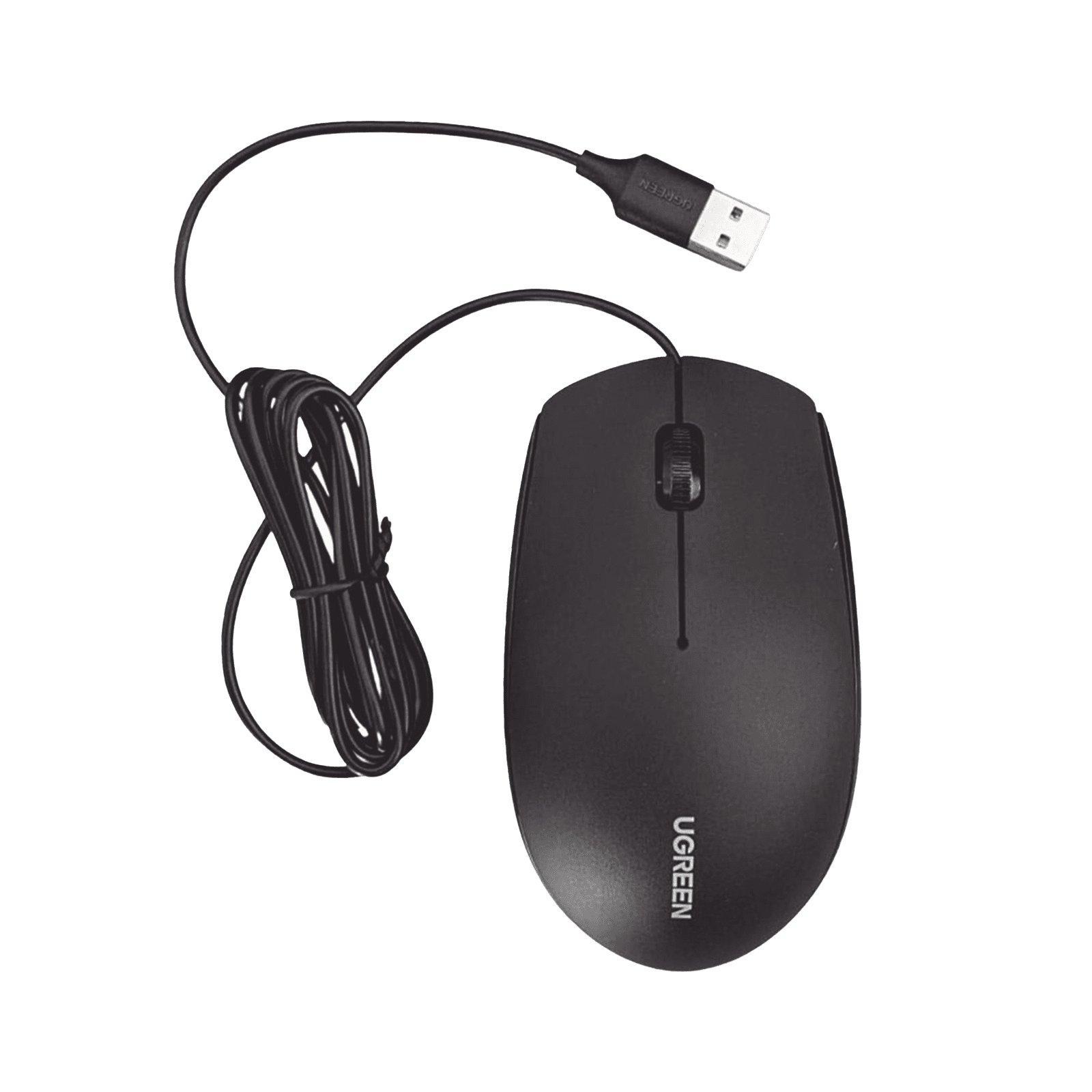 Mouse Óptico USB | Cable USB de 1.5 metros | 3 Botones | 1200DPI | Diseño Ergonómico | Silencioso | Color Negro | Windows / MacOS / Linux / Chrome y otros | También Compatible con  DVR / NVR. 90789 - UGREEN