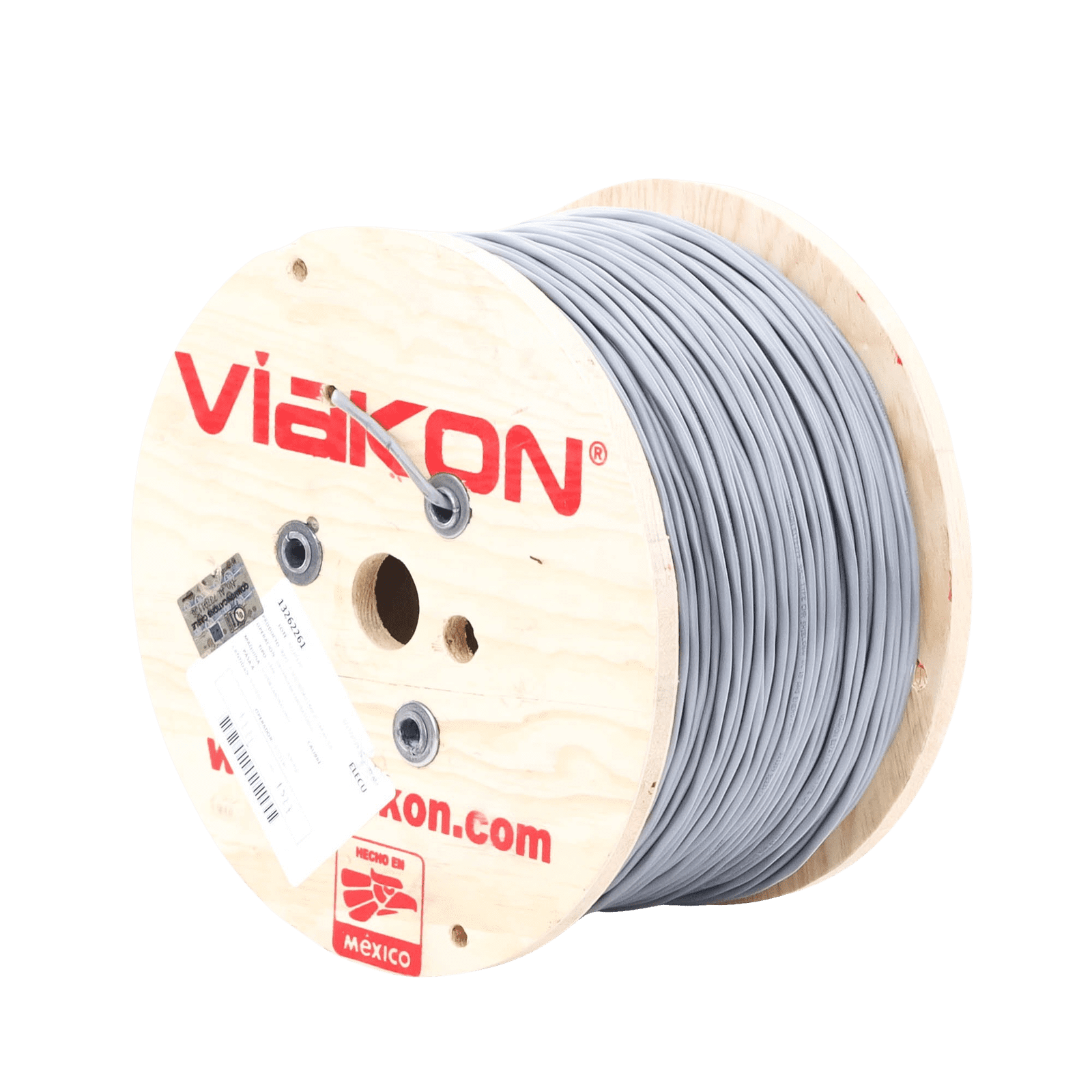 Cable 2 x 18 AWG / Blindado / 305 Metros / Riser / UL / Color Gris / Hecho en México 9222 - VIAKON