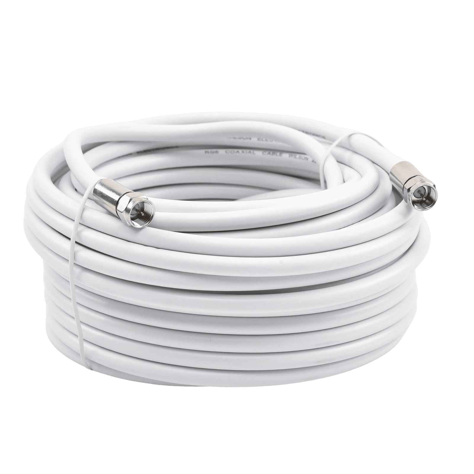 Jumper Coaxial con Cable Tipo RG-6 en Color Blanco de 15.24 Metros de Longitud y Conectores F Macho en Ambos Extremos. 75 Ohm de Impedancia. 950-650 - WILSONPRO / WEBOOST