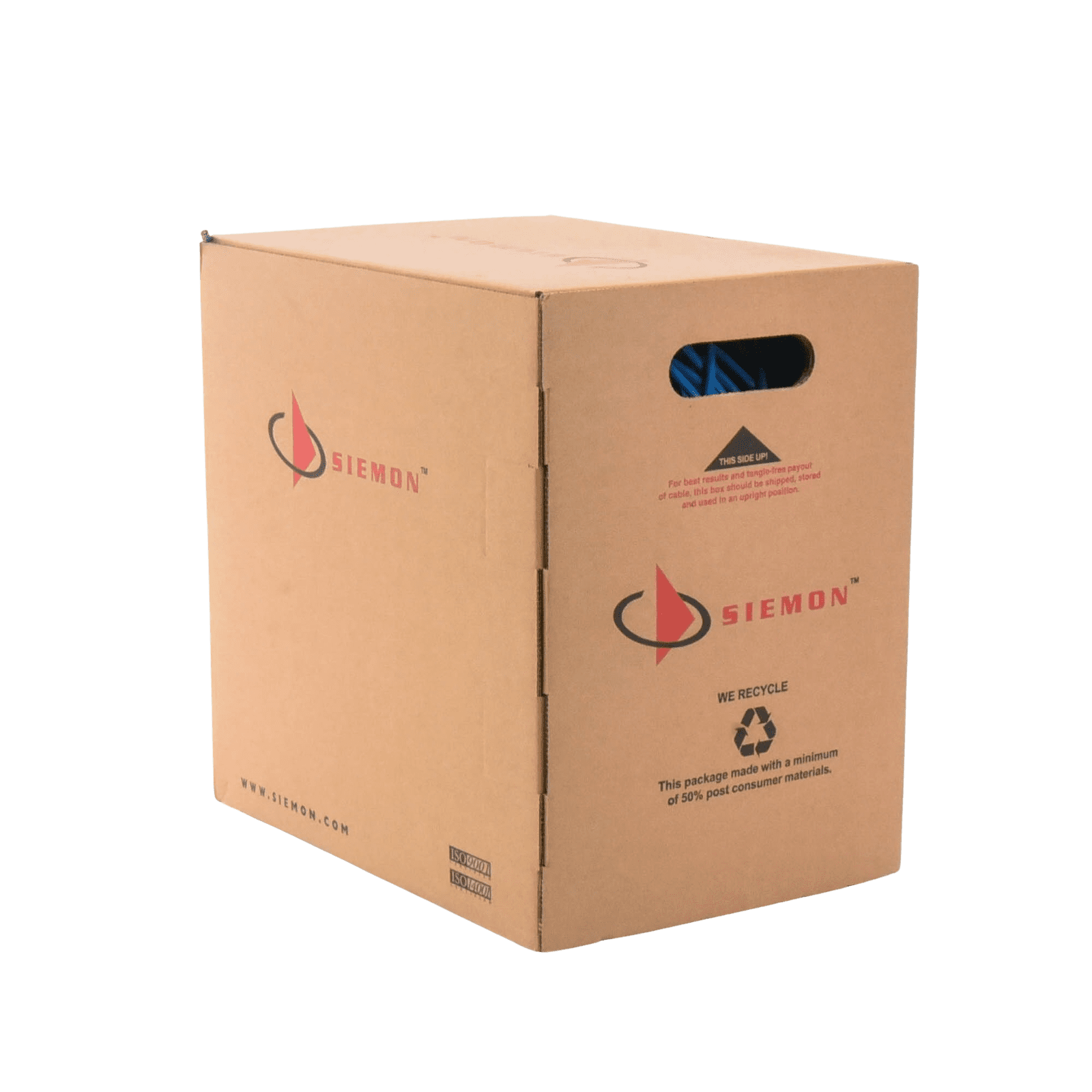 Bobina de Cable UTP Reelex, de 4 pares, Alto Desempeño Cat6, PVC (CM), Color Azul, 23 AWG, 305m 9C6M4-E3-06-RXA - SIEMON