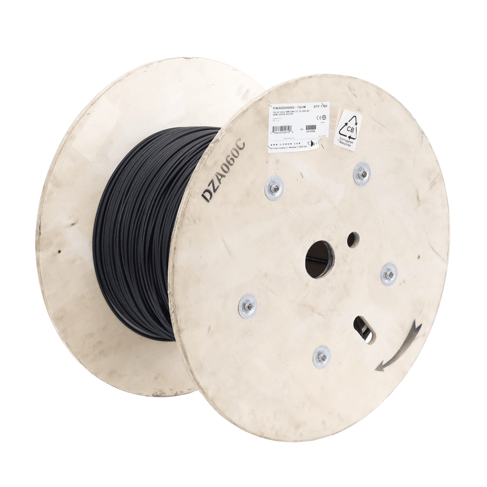 Cable de Fibra Óptica de 6 hilos, Interior/Exterior, Tight Buffer, No Conductiva (Dieléctrica), LS0H, Multimodo OM4 50/125 optimizada, 1 Metro 9GD5H006D-T501M - SIEMON