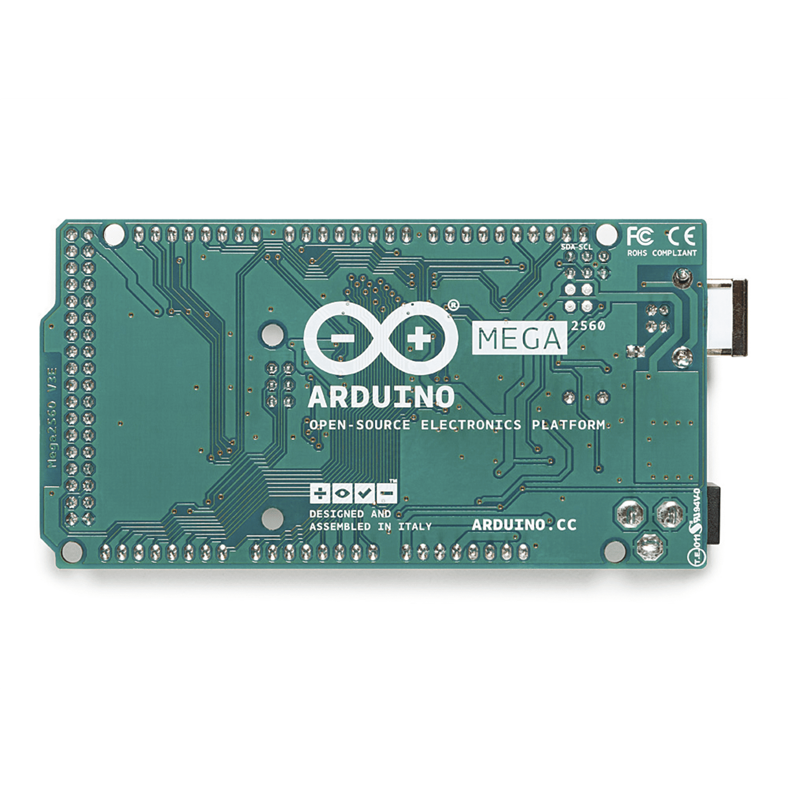 Arduino MEGA2560 REV3 / Para proyectos que requieren una mayor cantidad de IO´s , Cuatro puertos seriales, 54 pines IO (15 PWM y 16 entradas analogicas) A-000067 - ARDUINO LLC
