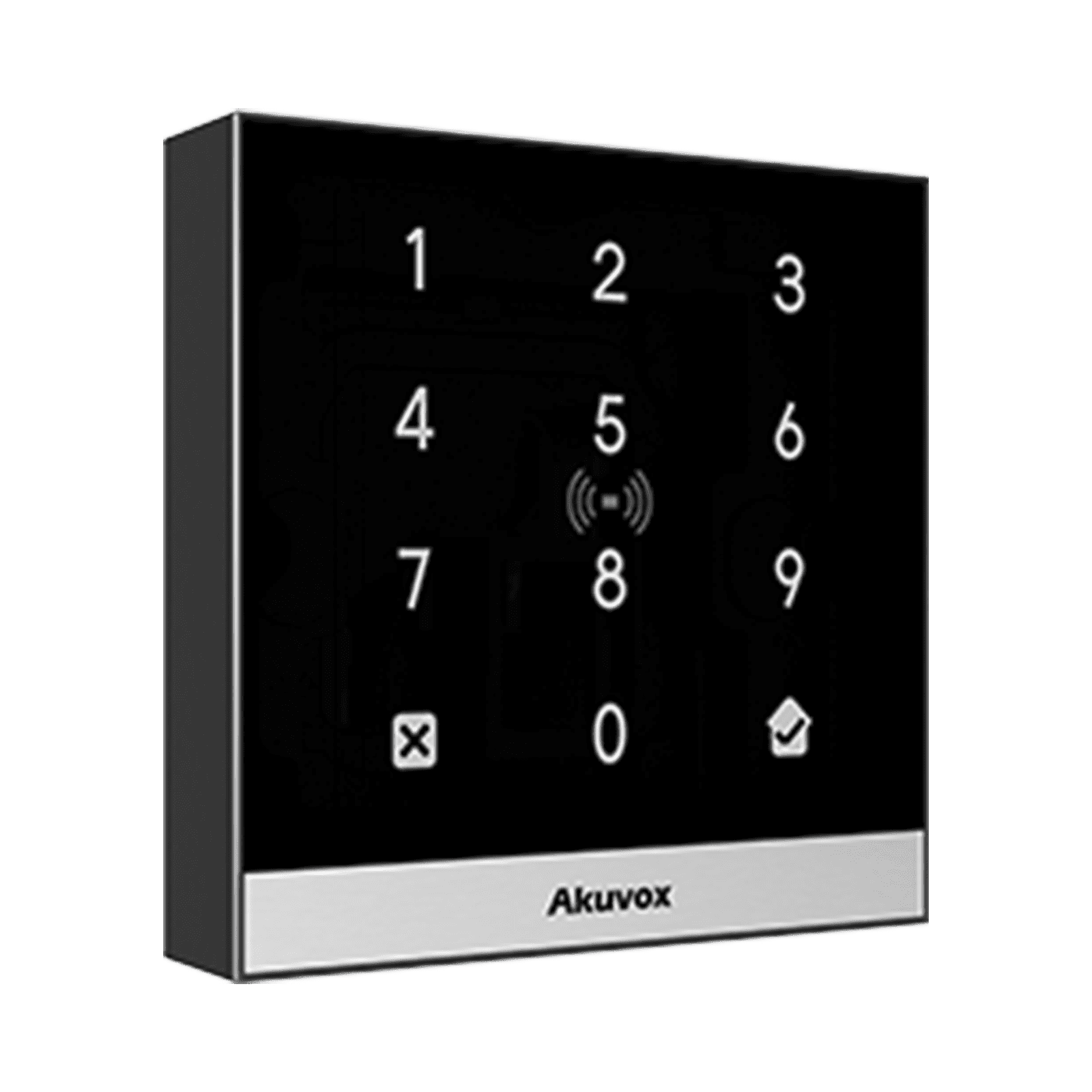 Teclado de Control de Acceso Inteligente / Administración 100% en la Nube / Interfaz WEB / POE / Lector Prox 125 kHz / MIFARE 13.56MHz / NFC / APP Smart Plus / Control de 1 Puerta / PIN Para Visitas / IP65 A02 - AKUVOX