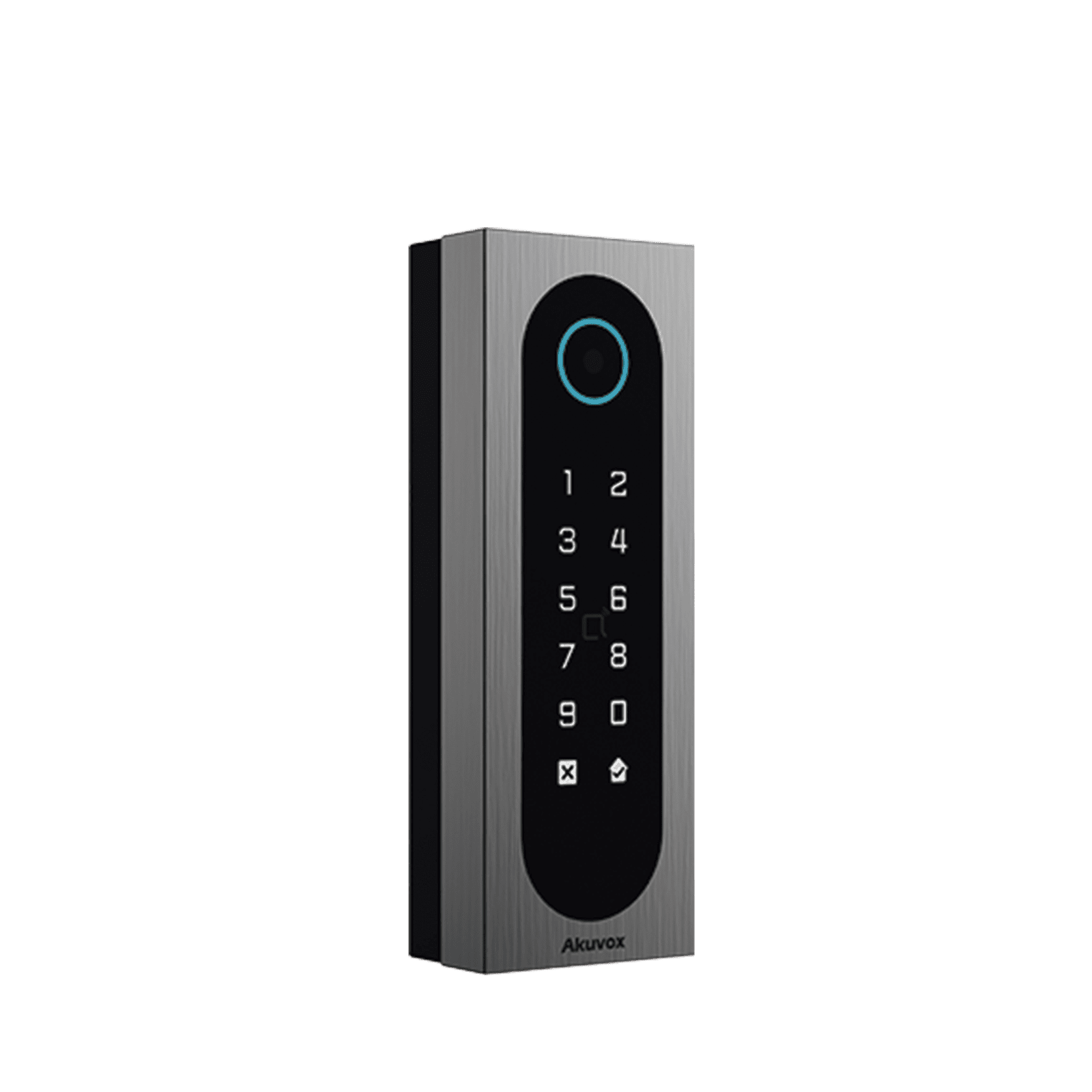 Control de Acceso Slim Akuvox A08S / Aluminio y Vidrio Templado / IP65 & IK09 / Capacidad para 20,000 Tarjetas / Métodos de Acceso Multi (QR, Bluetooth, PIN, RFID) / Soporta Wiegand / 1 Salida de Relay A08S - AKUVOX