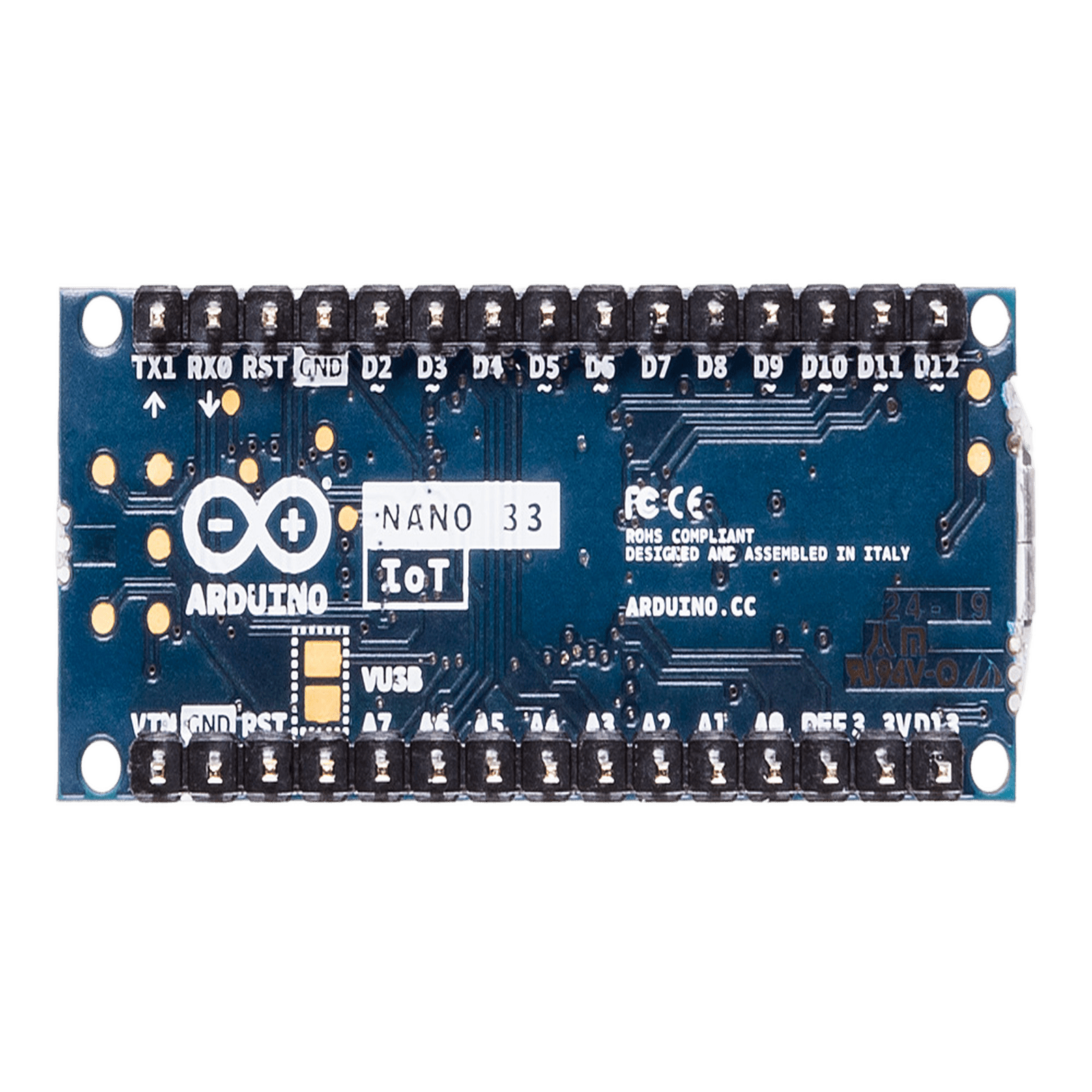 Arduino NANO 33 IOT con headers / De pequeño tamaño con conectividad WIFI es una excelente opción para IOT ABX-00032 - ARDUINO LLC