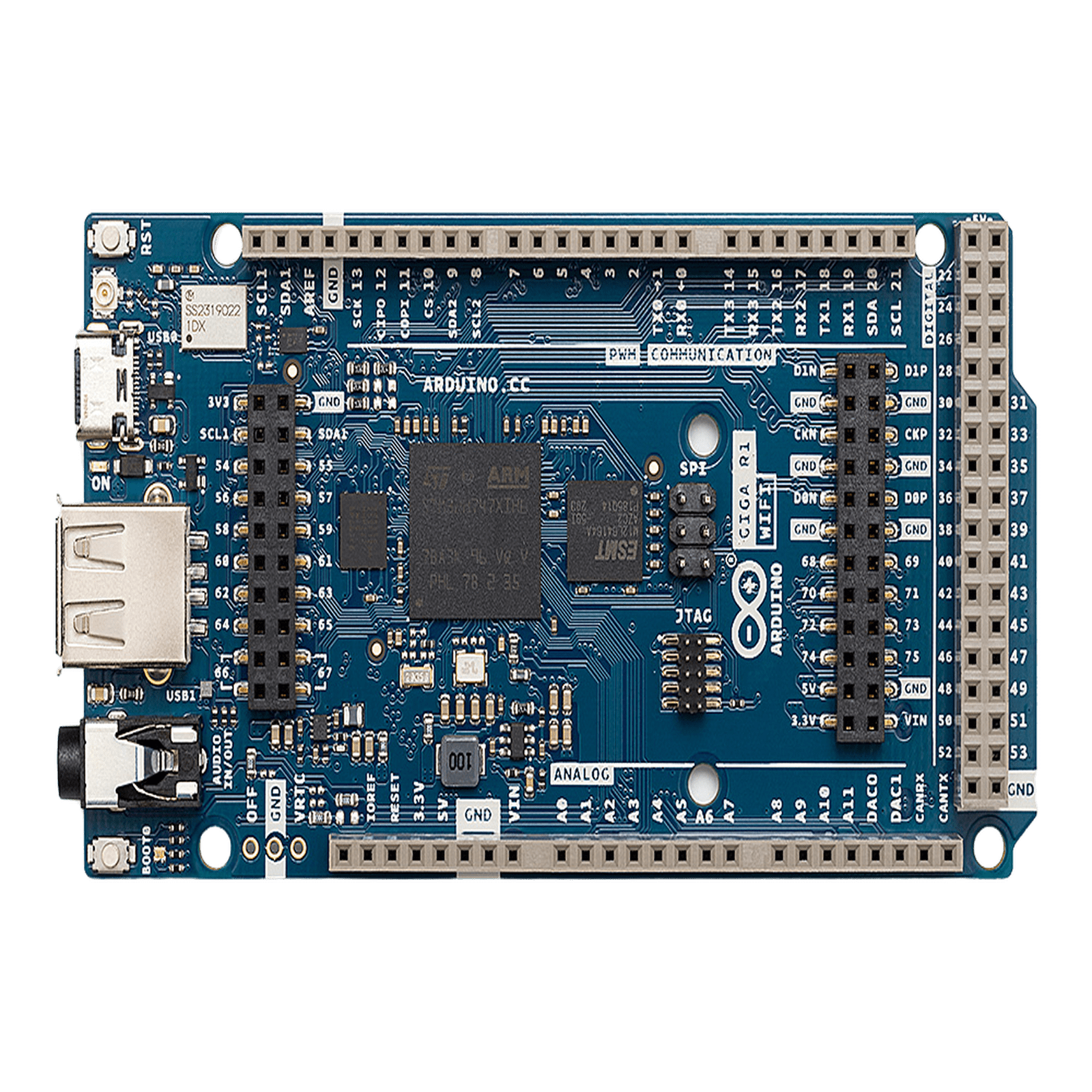 Arduino Giga R1 WiFi, una placa de desarrollo avanzada diseñada para aplicaciones que requieren alto rendimiento y conectividad versátil ABX-00063 - ARDUINO LLC