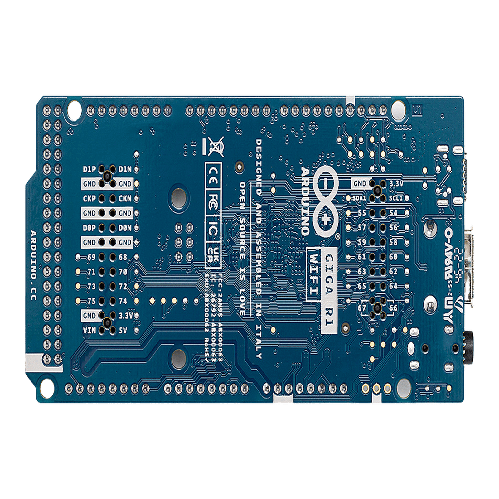 Arduino Giga R1 WiFi, una placa de desarrollo avanzada diseñada para aplicaciones que requieren alto rendimiento y conectividad versátil ABX-00063 - ARDUINO LLC