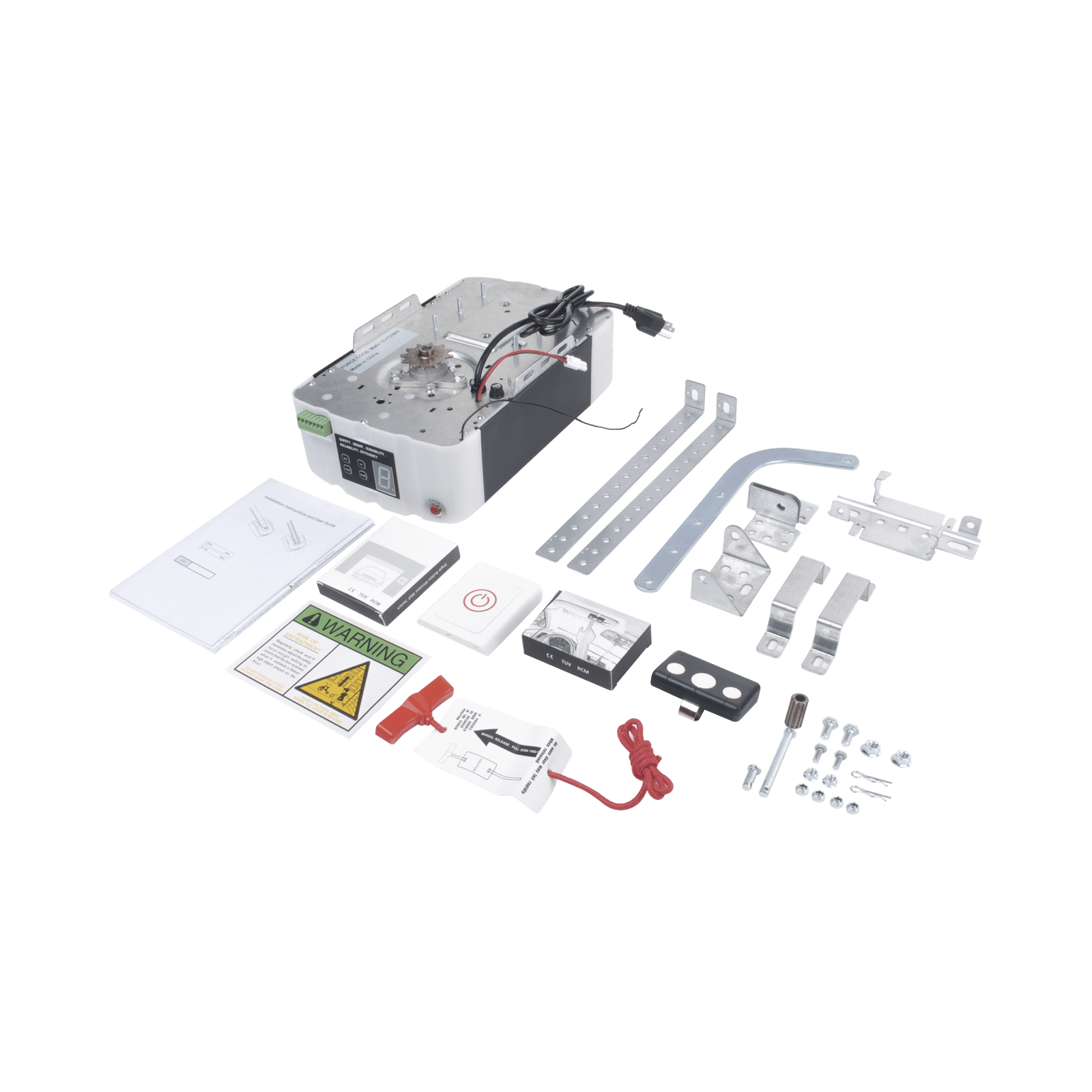 Kit Puertas  Garage / 1/2HP / Fuerte / Silencioso / Riel 3mts en Secciones Tipo “T” / Apertura mediante App / 2 Controles Inalámbricos Visera / 1 Control Inalámbrico Pared / Respaldo Energia. ACCESSFORCE - AccessPRO