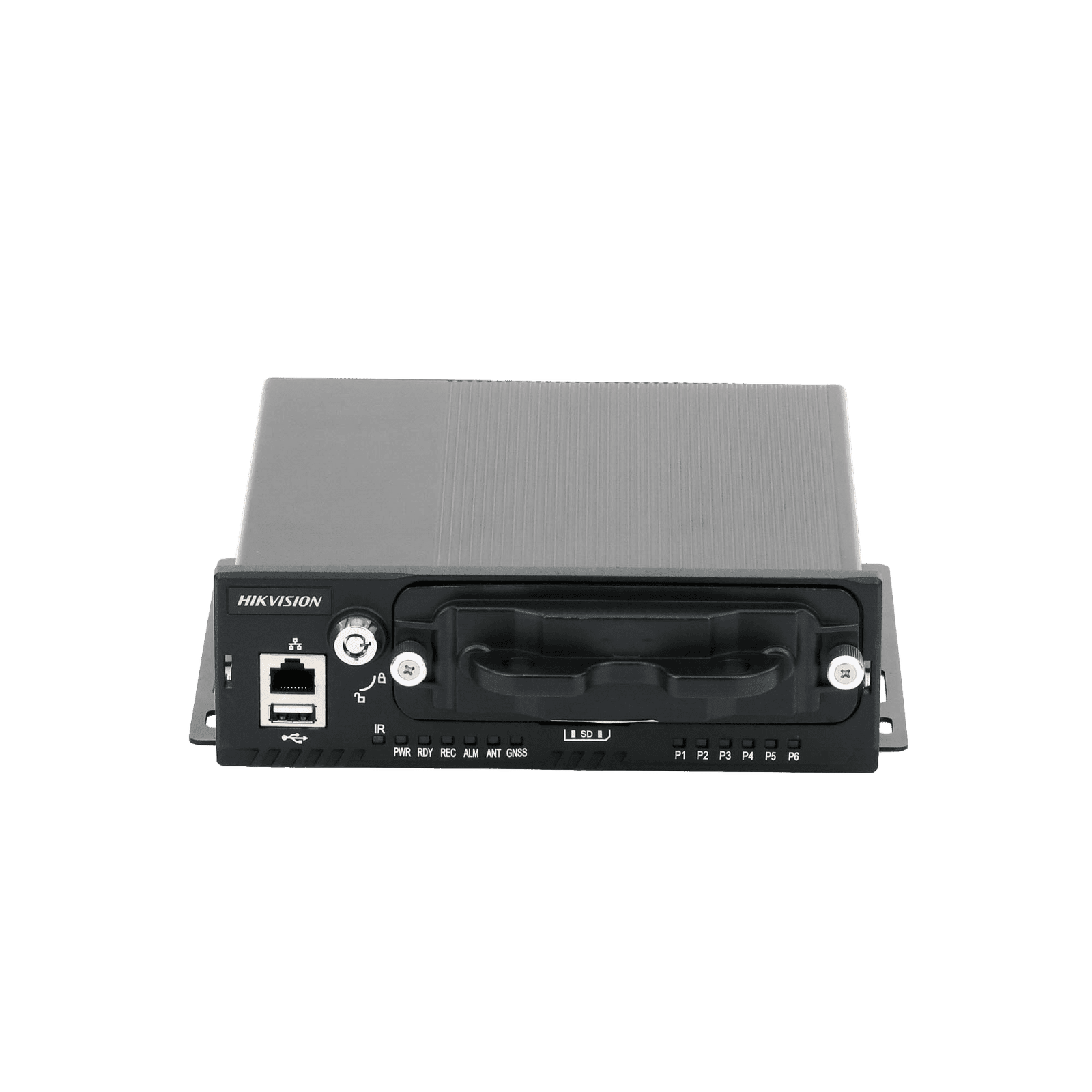 NVR Móvil de 8 Canales de 2 Megapixel / 4 Puertos PoE / 2 Bahías de Disco Duro / Incluye Modulo GPS / conector RJ45 AEMN5043(RJ45) - HIKVISION