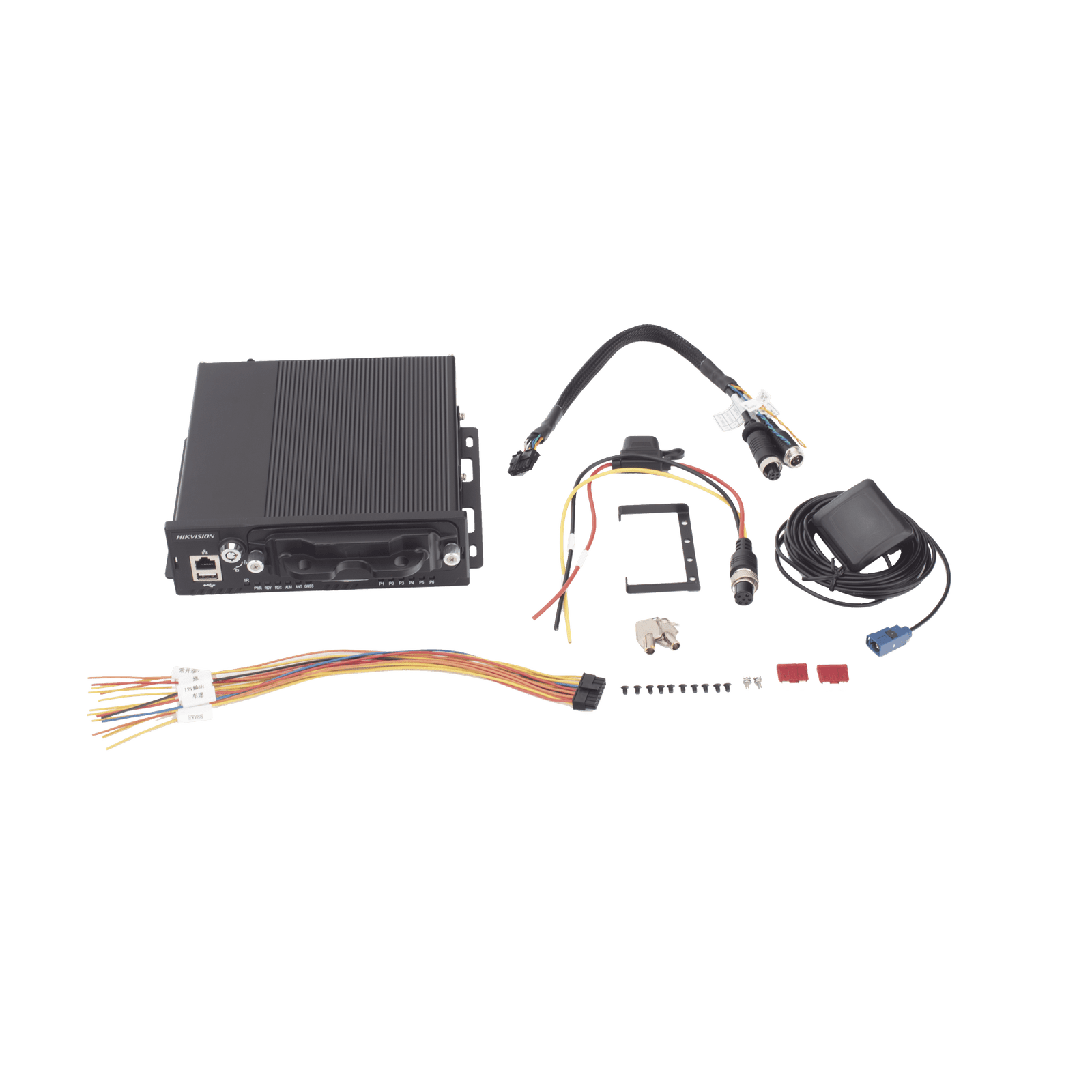 NVR Móvil de 8 Canales de 2 Megapixel / 4 Puertos PoE / 2 Bahías de Disco Duro / Incluye Modulo GPS / conector RJ45 AEMN5043(RJ45) - HIKVISION