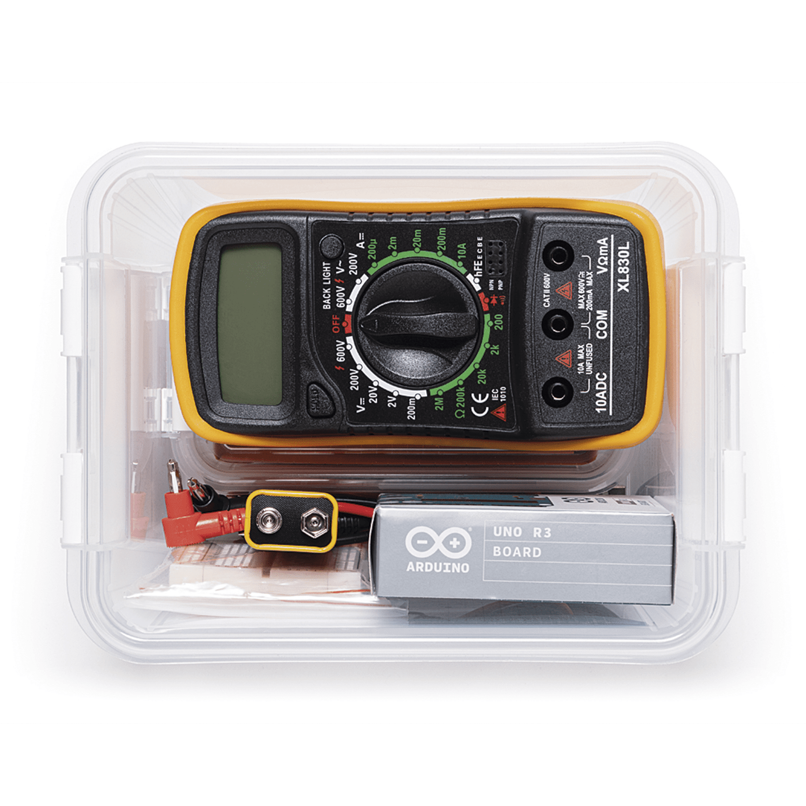 Arduino Student Kit,,Es un completo recurso multilenguaje de aprendizaje diseñado para enseñar los fundamentos de electrónica y programación a estudiantes de 11 años en adelante, sin necesidad de experiencia previa AKX-00025 - ARDUINO LLC