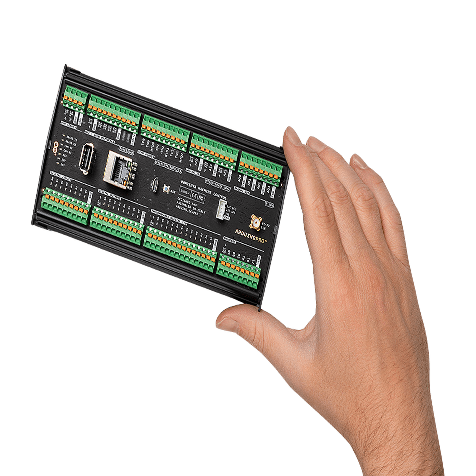PORTENTA MACHINE CONTROL ,Ideal para aplicaciones en la Industria 4.0 gracias a sus múltiples  puertos de comunicación  y una programación flexible en estándares de PLC o Arduino IDE AKX-00032 - ARDUINO LLC