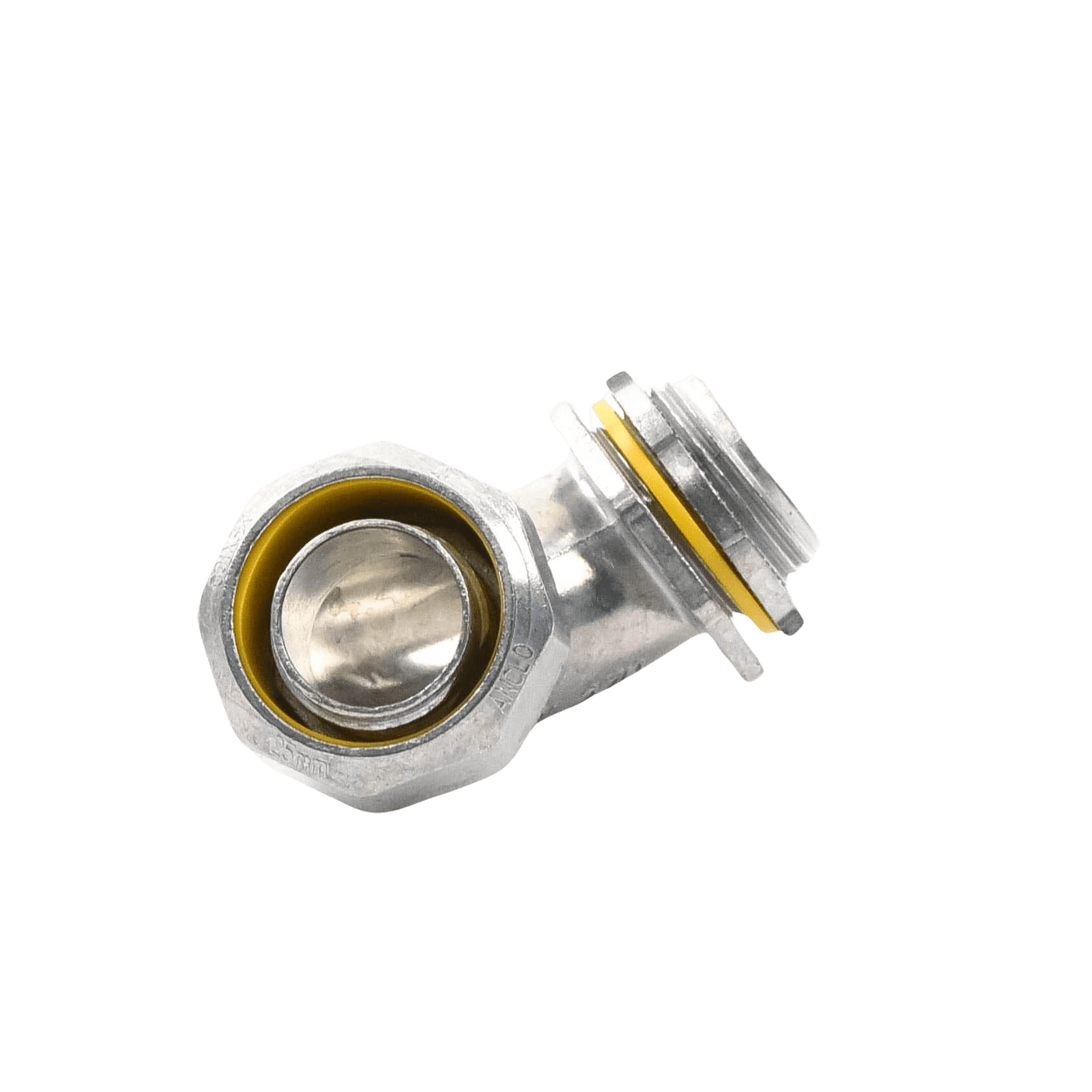 Conector Curvo para tubo tipo Liquidtight 1″ (25 mm). Compatible con ANC-COT-100. ANC-HLC-100 - ANCLO