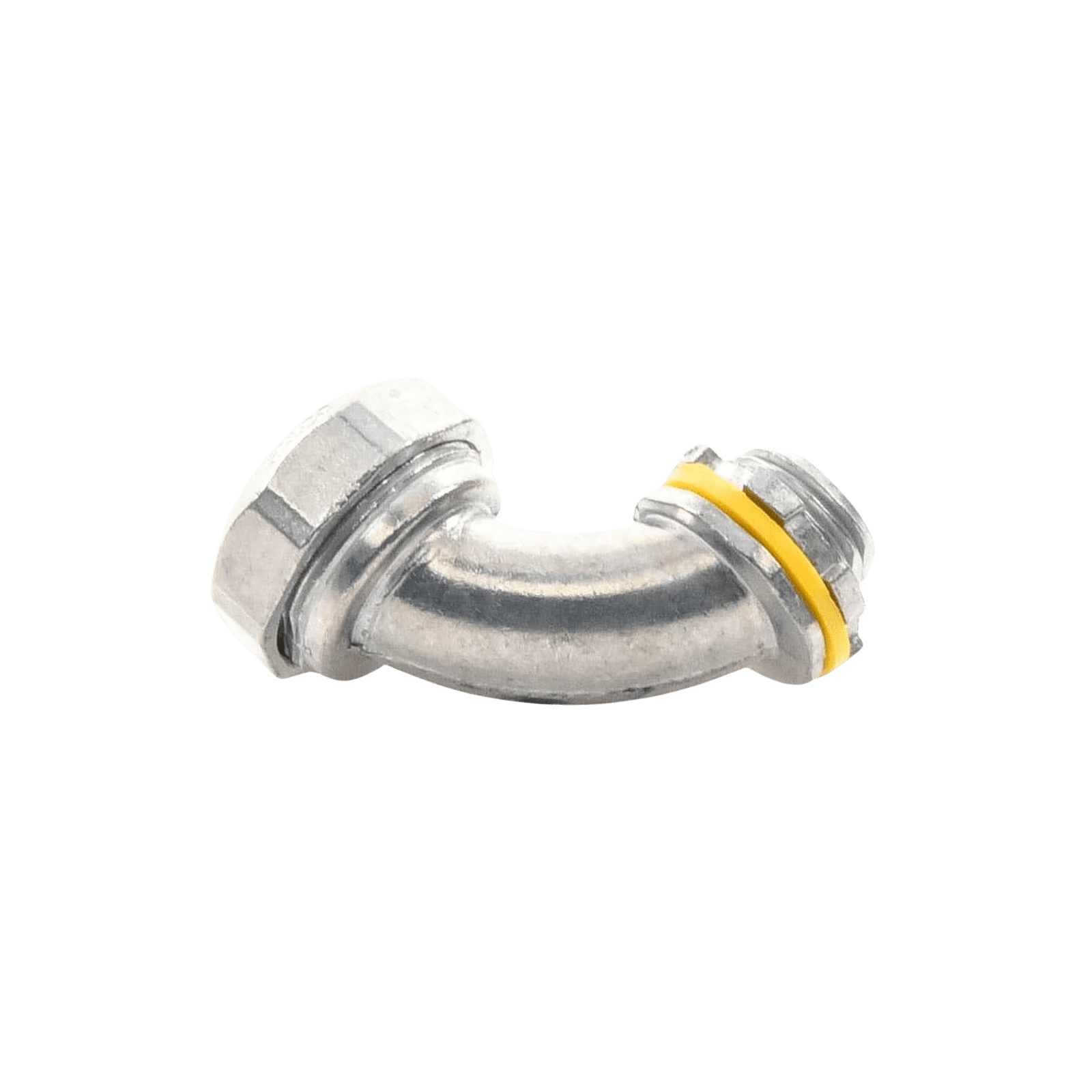 Conector Curvo para tubo tipo Liquidtight de 1/2″  (13 mm). Compatible con ANC-COT12. ANC-HLC-12 - ANCLO