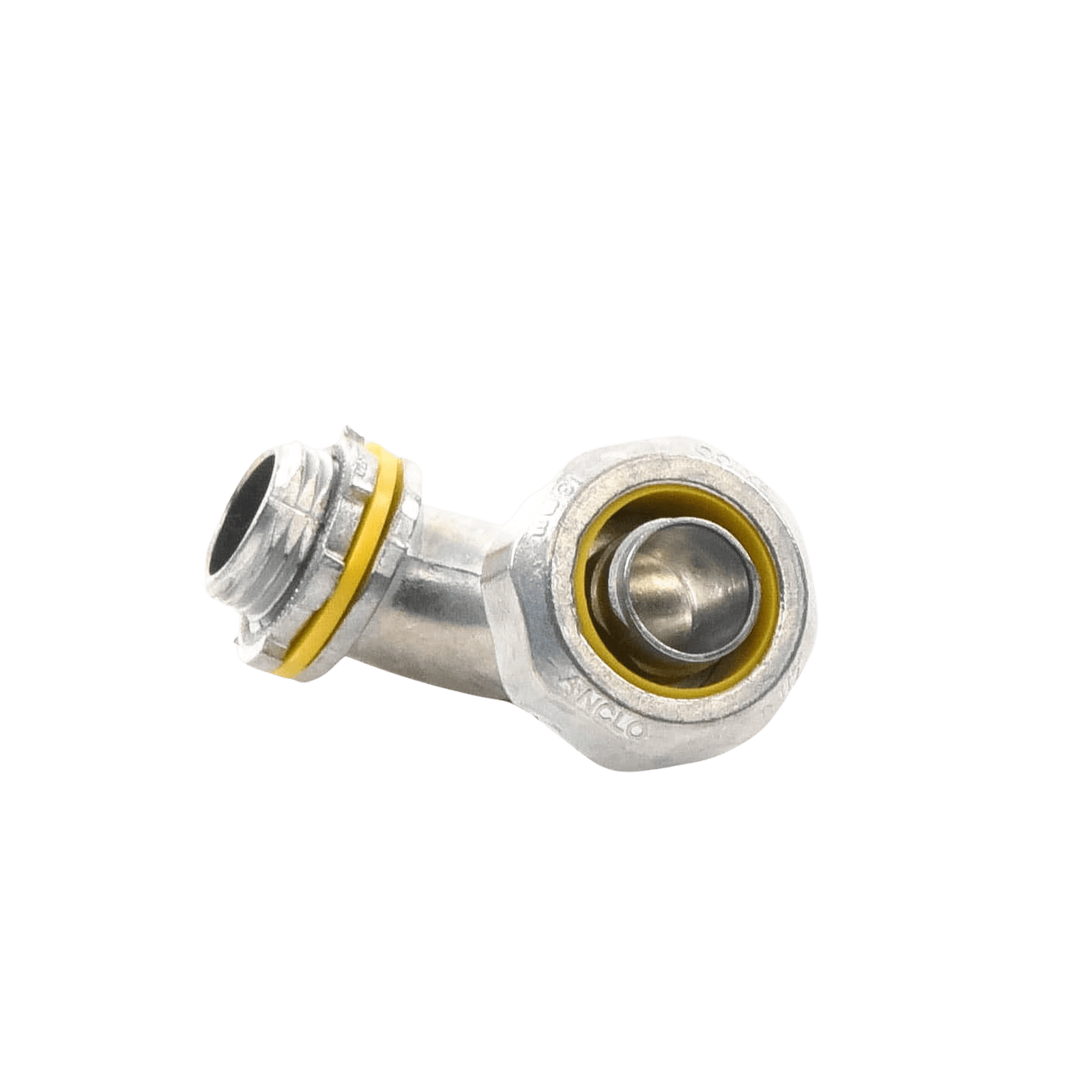 Conector Curvo para tubo tipo Liquidtight de 1/2″  (13 mm). Compatible con ANC-COT12. ANC-HLC-12 - ANCLO