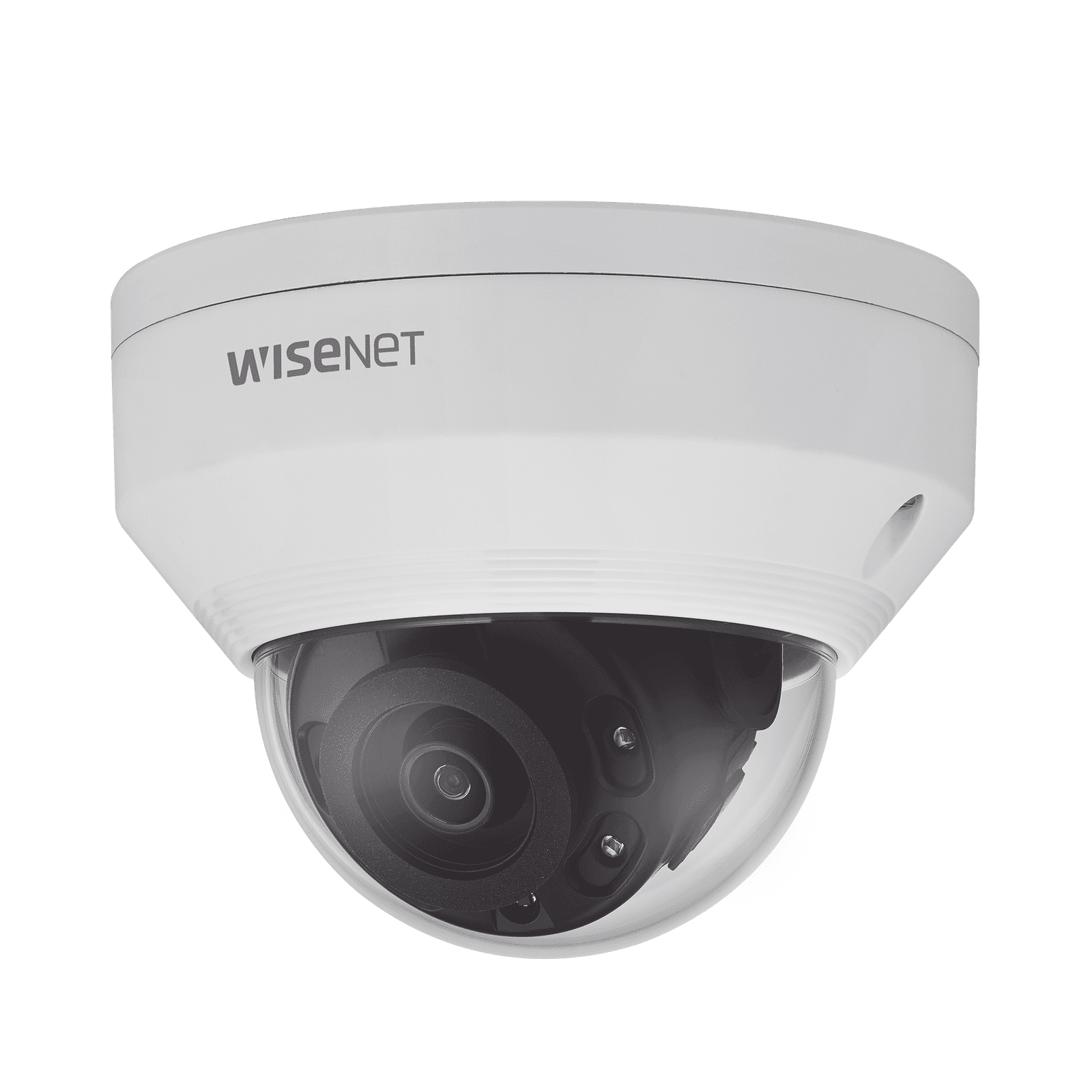Cámara IP Tipo Domo Antivandálico 4 Megapíxel / Lente 3mm / IR 20M / WDR 120db / IP66 / IK10 / H.265 & WiseStream / POE 802.3af ANV-L7012R - Hanwha Techwin Wisenet